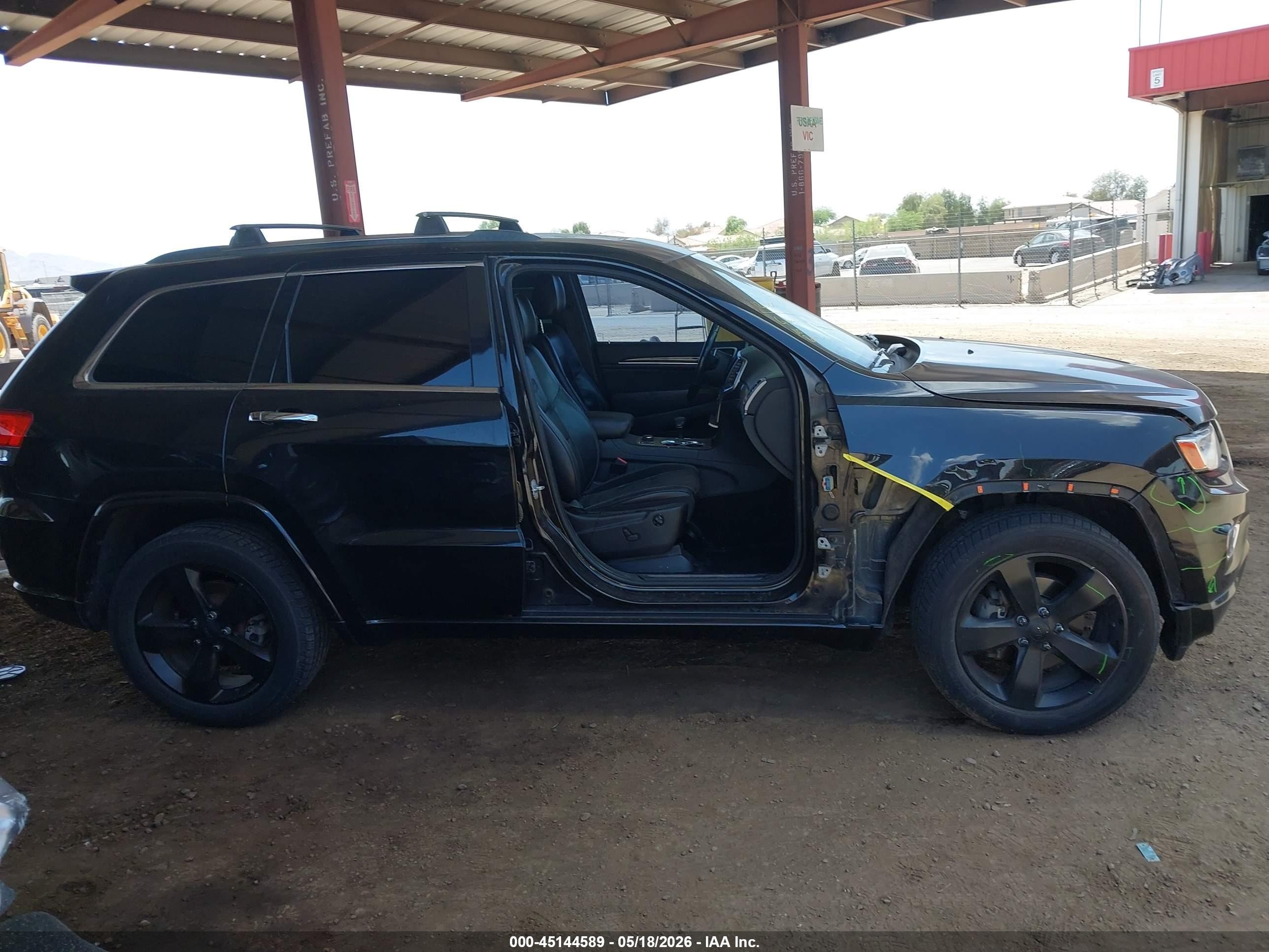 2014 Jeep Grand Cherokee Overland Black vin: 1C4RJFCG3EC416825
