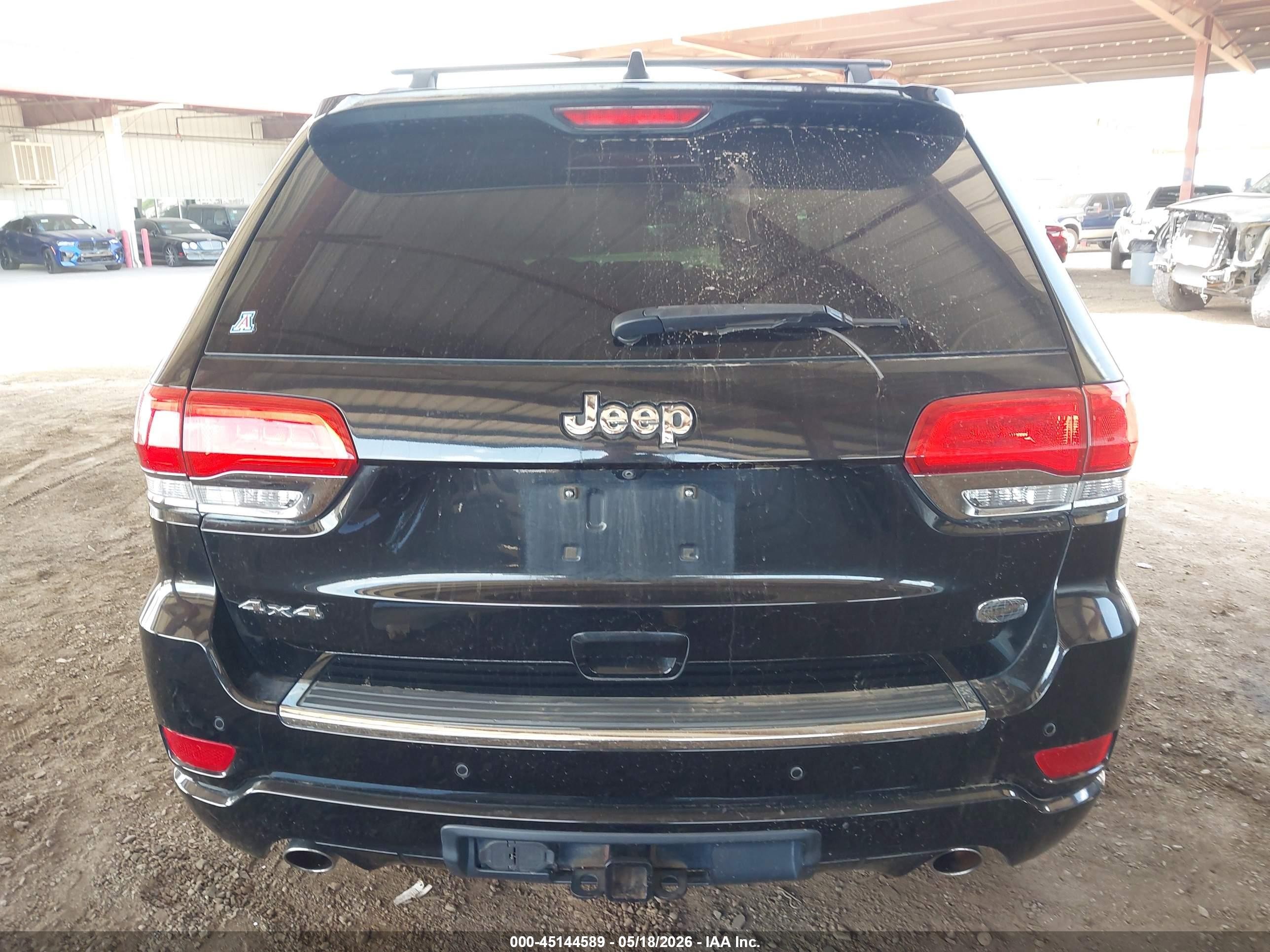 2014 Jeep Grand Cherokee Overland Black vin: 1C4RJFCG3EC416825