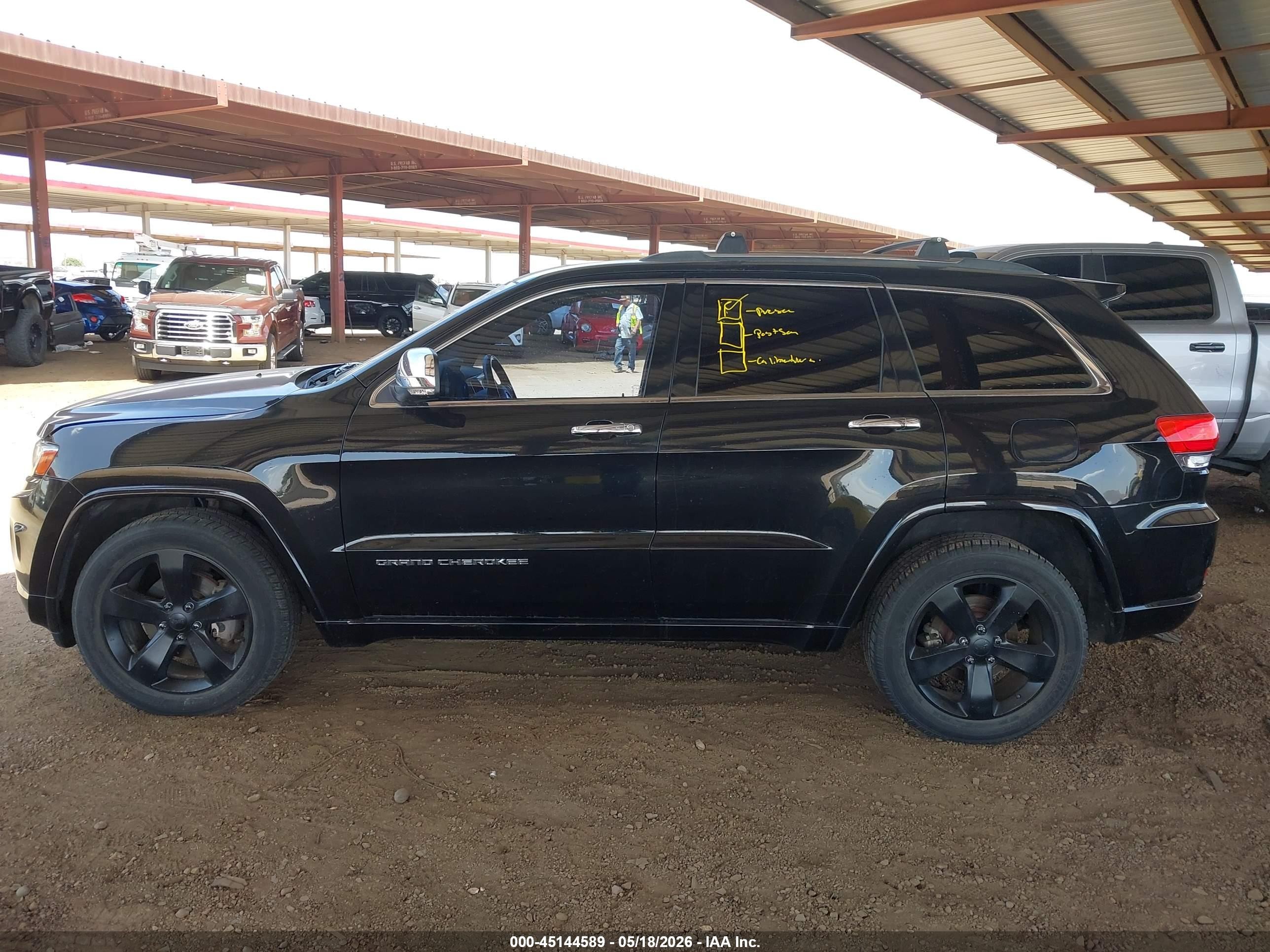 2014 Jeep Grand Cherokee Overland Black vin: 1C4RJFCG3EC416825