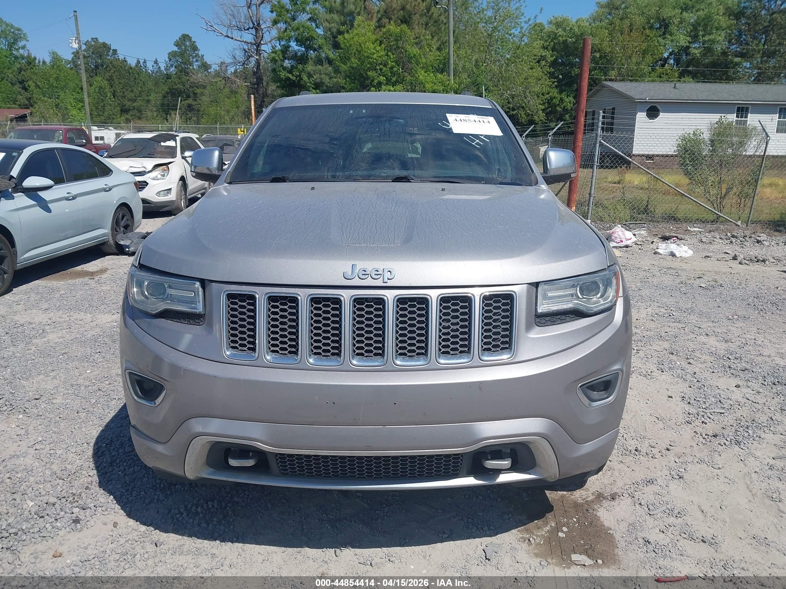 2014 Jeep Grand Cherokee Overland Серебряный vin: 1C4RJFCG3EC423273