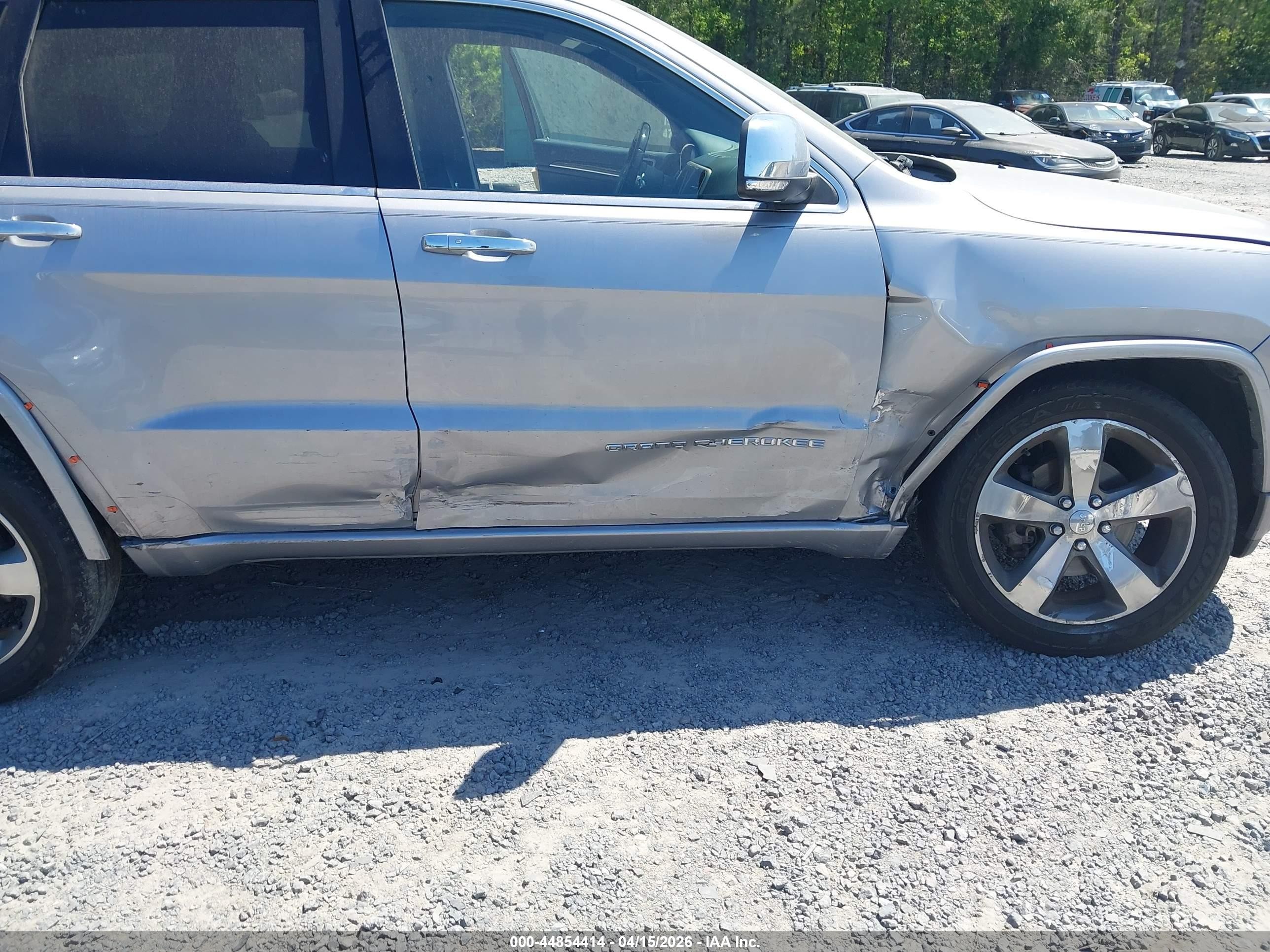 2014 Jeep Grand Cherokee Overland Серебряный vin: 1C4RJFCG3EC423273