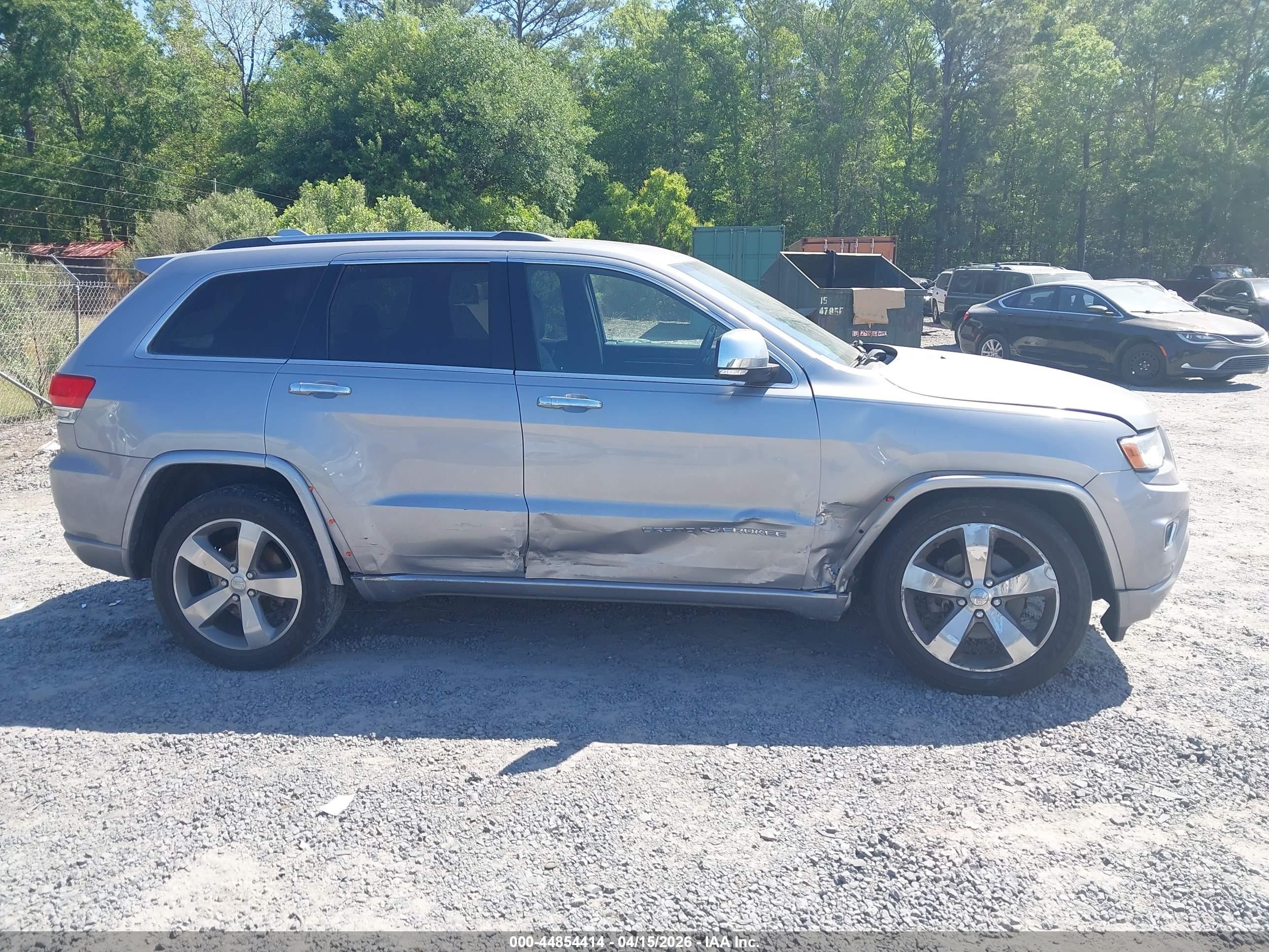 2014 Jeep Grand Cherokee Overland Серебряный vin: 1C4RJFCG3EC423273