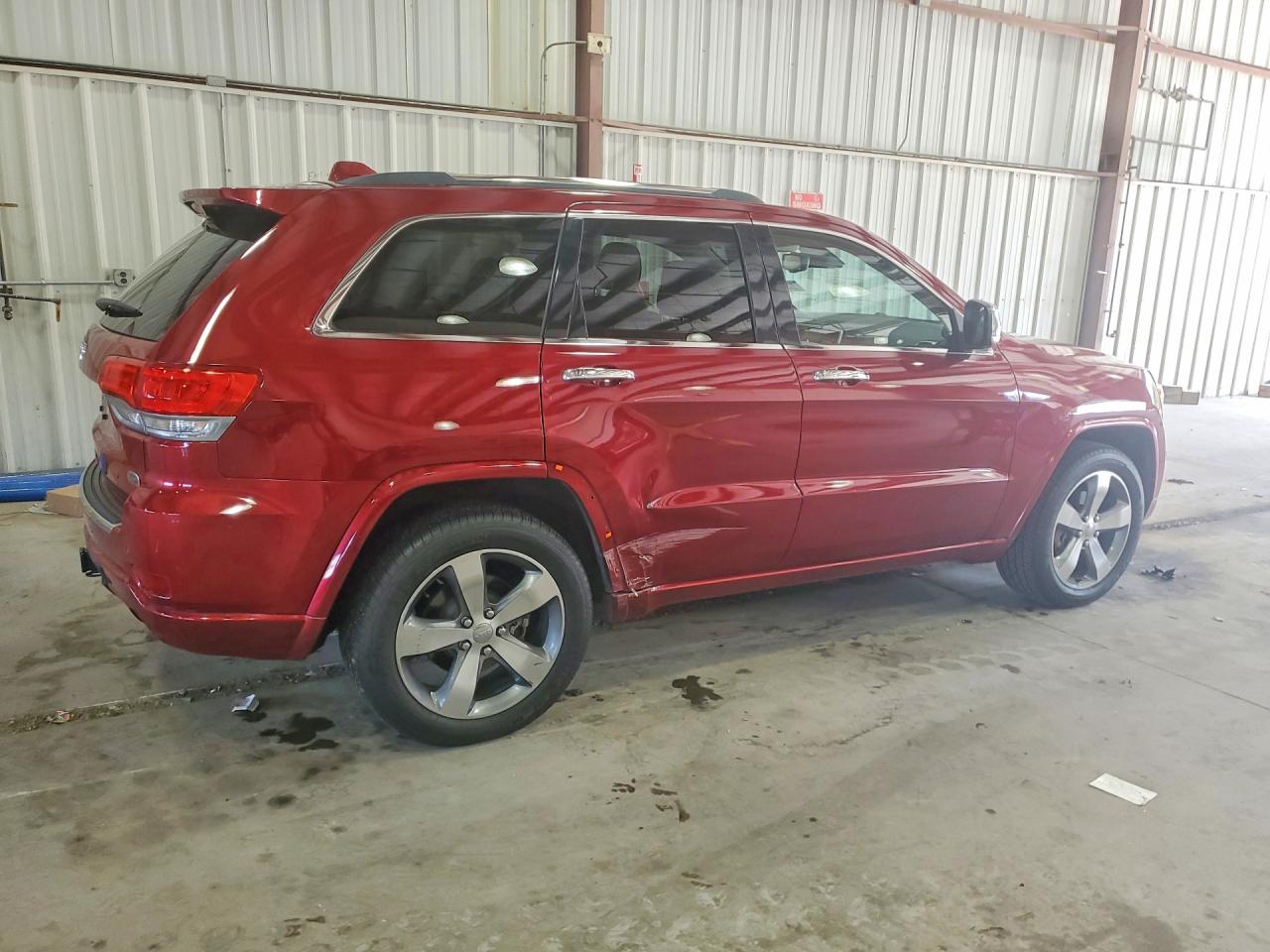 2014 Jeep Grand Cherokee Overland Red vin: 1C4RJFCG3EC479665