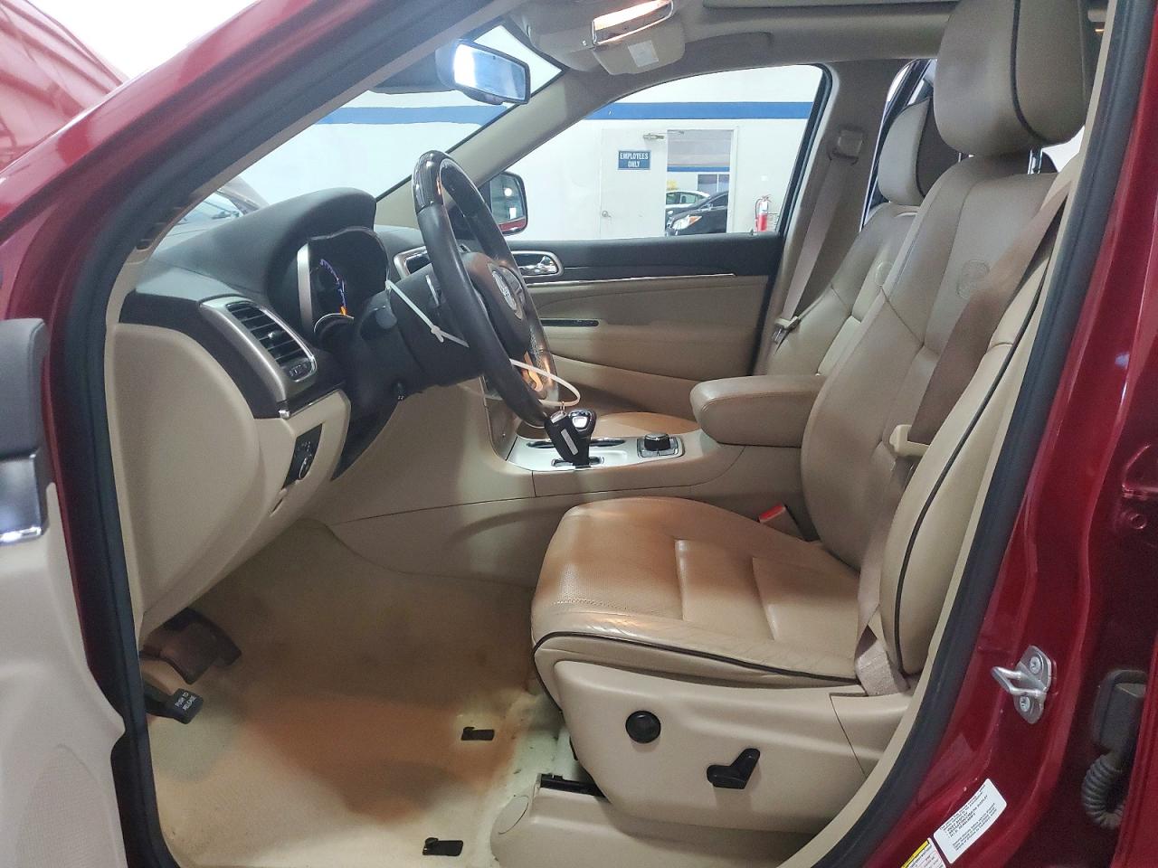 2014 Jeep Grand Cherokee Overland Red vin: 1C4RJFCG3EC479665