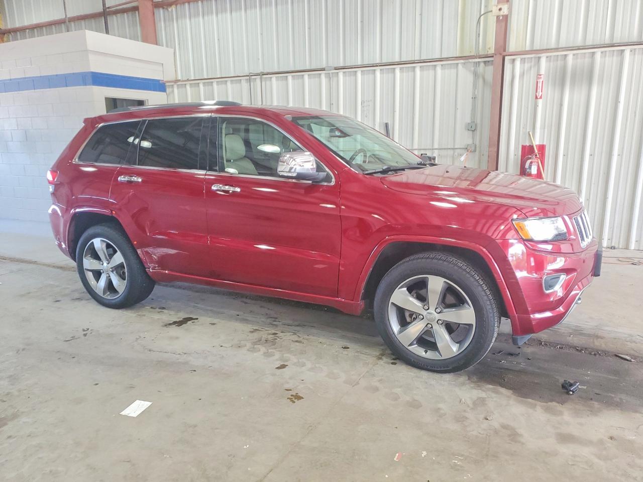 2014 Jeep Grand Cherokee Overland Red vin: 1C4RJFCG3EC479665