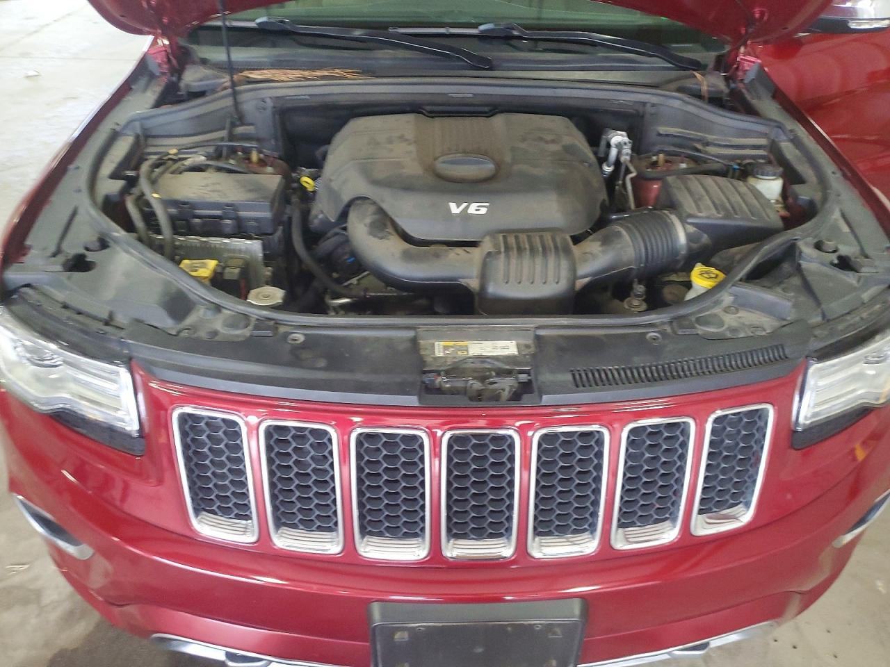 2014 Jeep Grand Cherokee Overland Red vin: 1C4RJFCG3EC479665