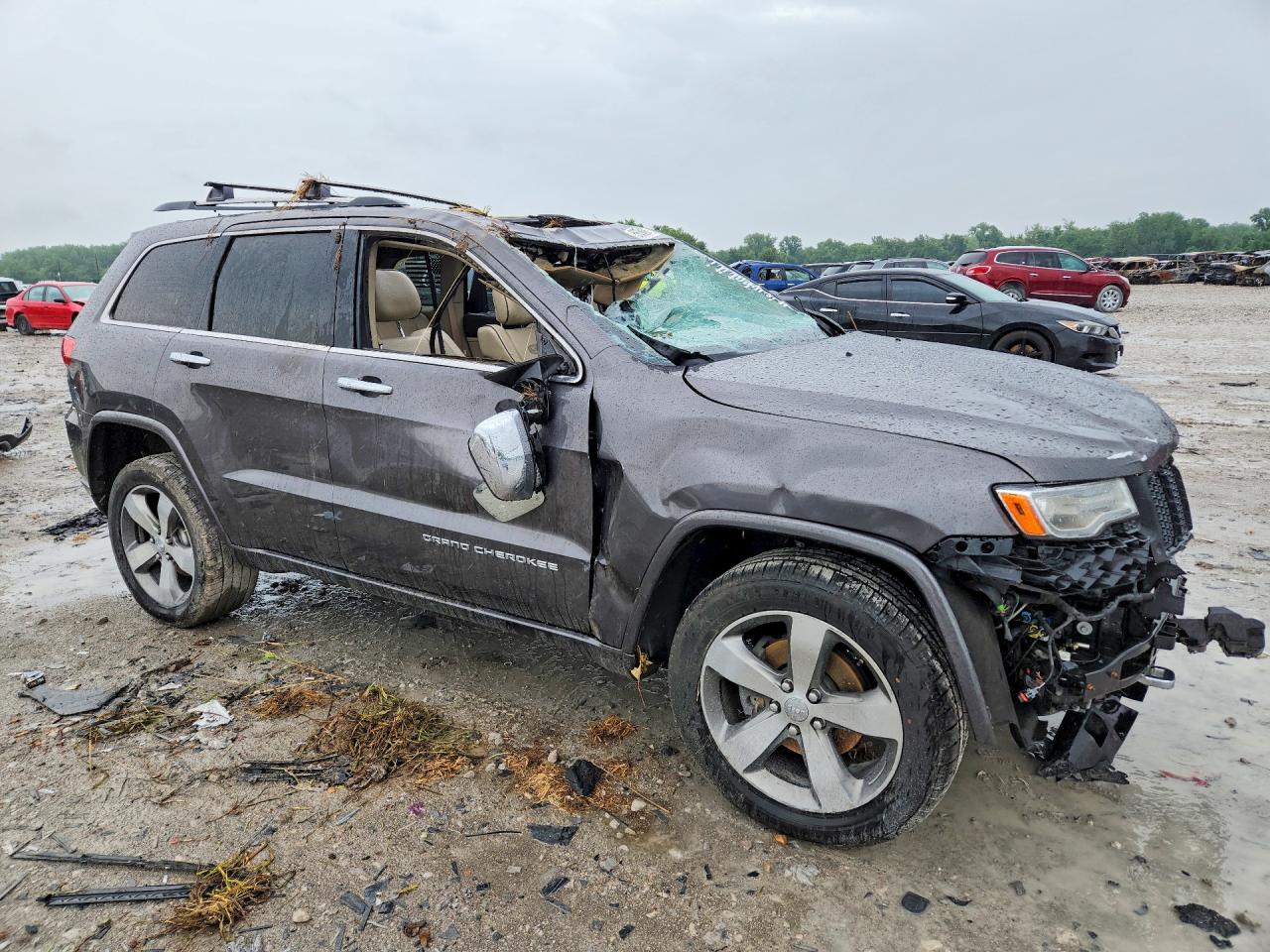 2014 Jeep Grand Cherokee Overland Серый vin: 1C4RJFCG3EC517895