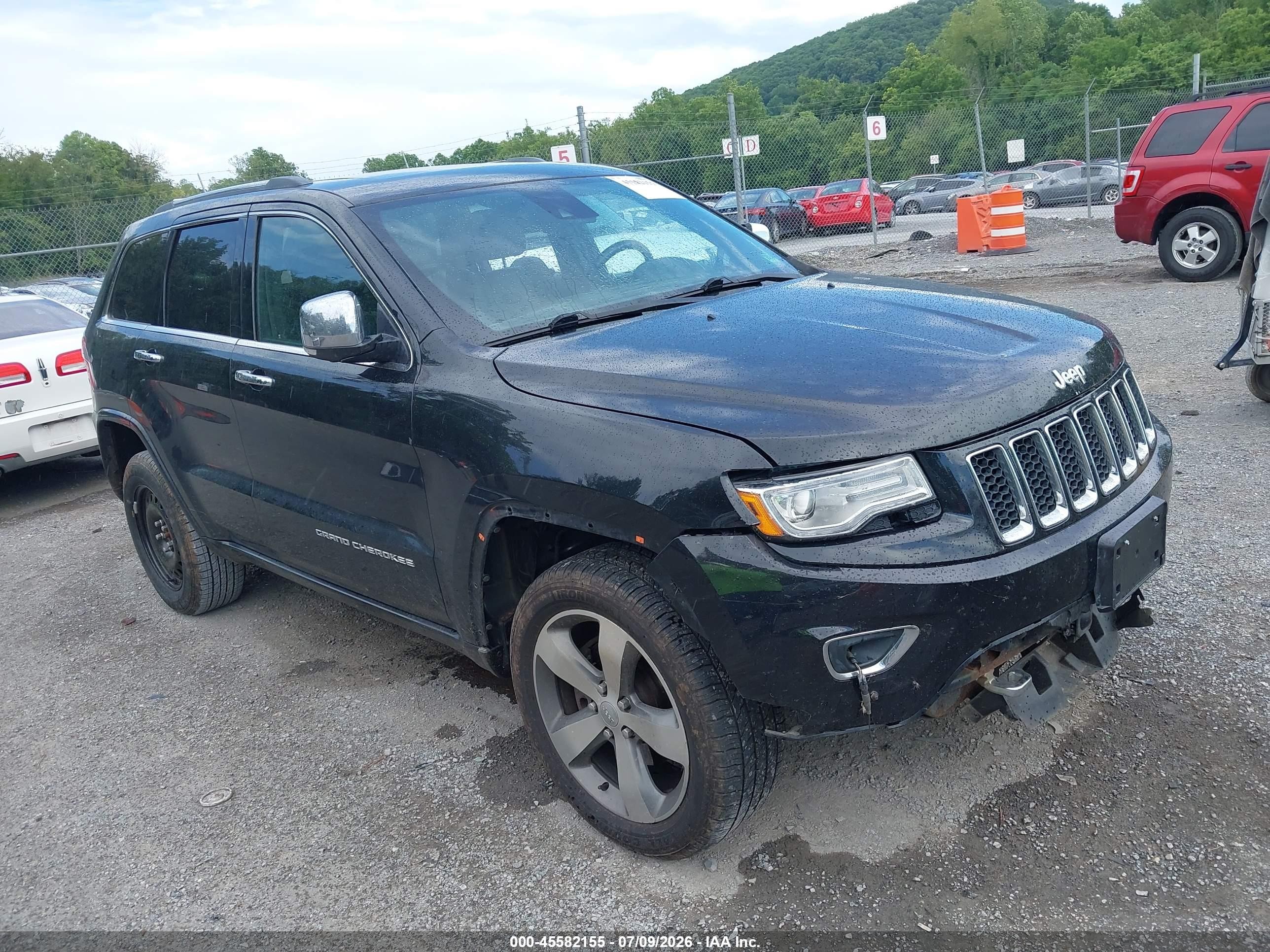 2014 Jeep Grand Cherokee Overland Black vin: 1C4RJFCG3EC535846