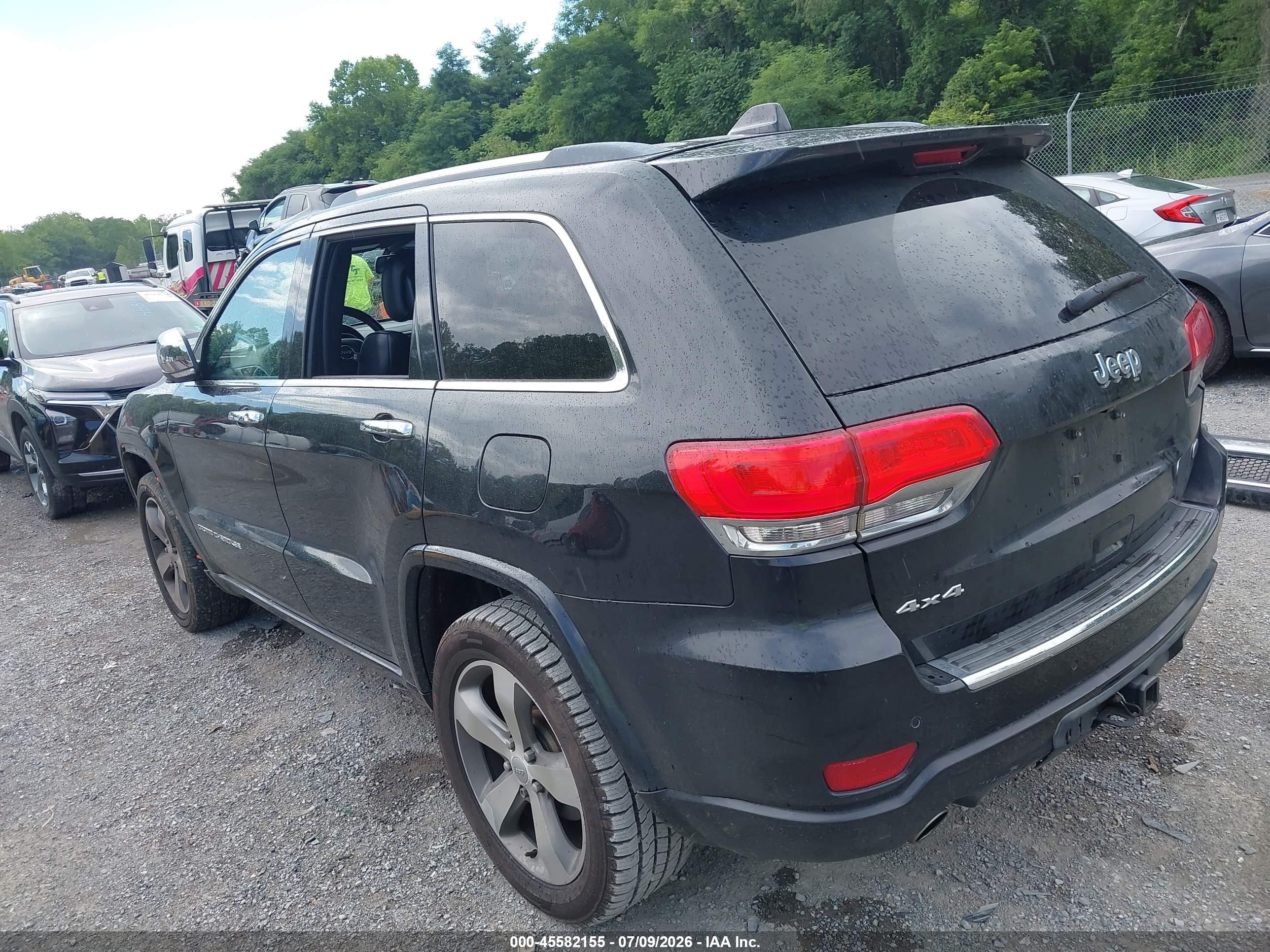 2014 Jeep Grand Cherokee Overland Black vin: 1C4RJFCG3EC535846