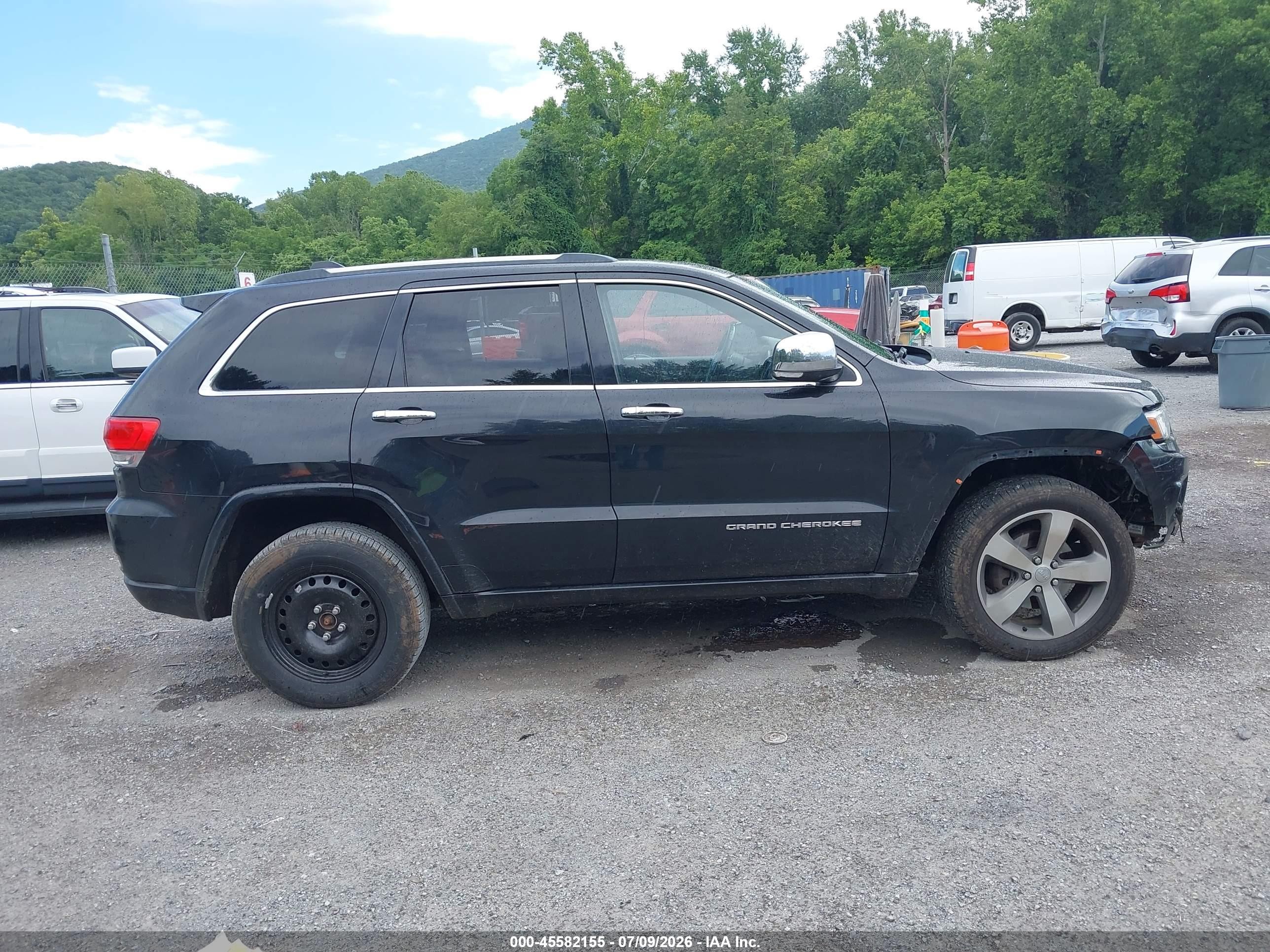 2014 Jeep Grand Cherokee Overland Black vin: 1C4RJFCG3EC535846