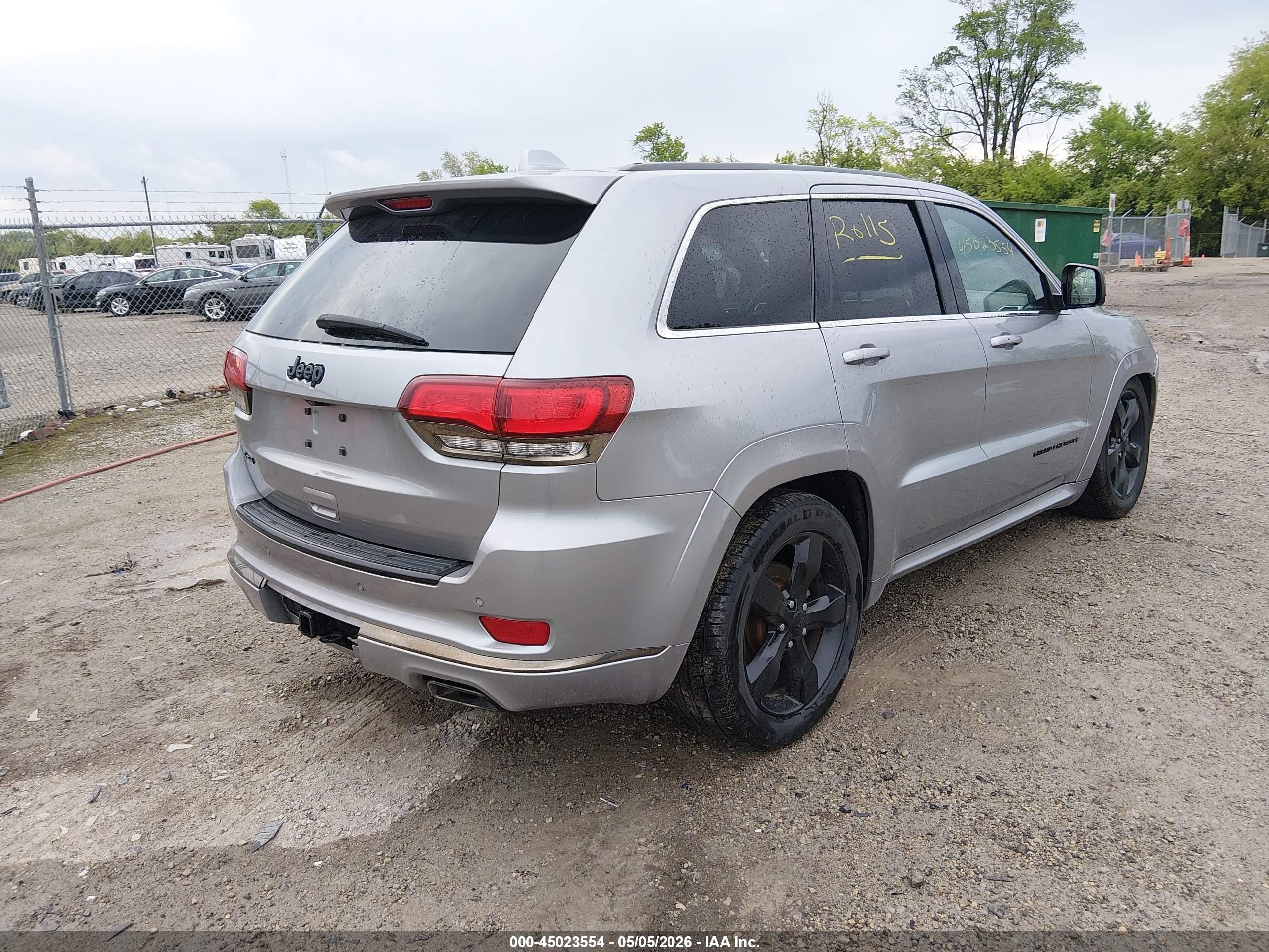 2015 Jeep Grand Cherokee High Altitude Серый vin: 1C4RJFCG3FC113075