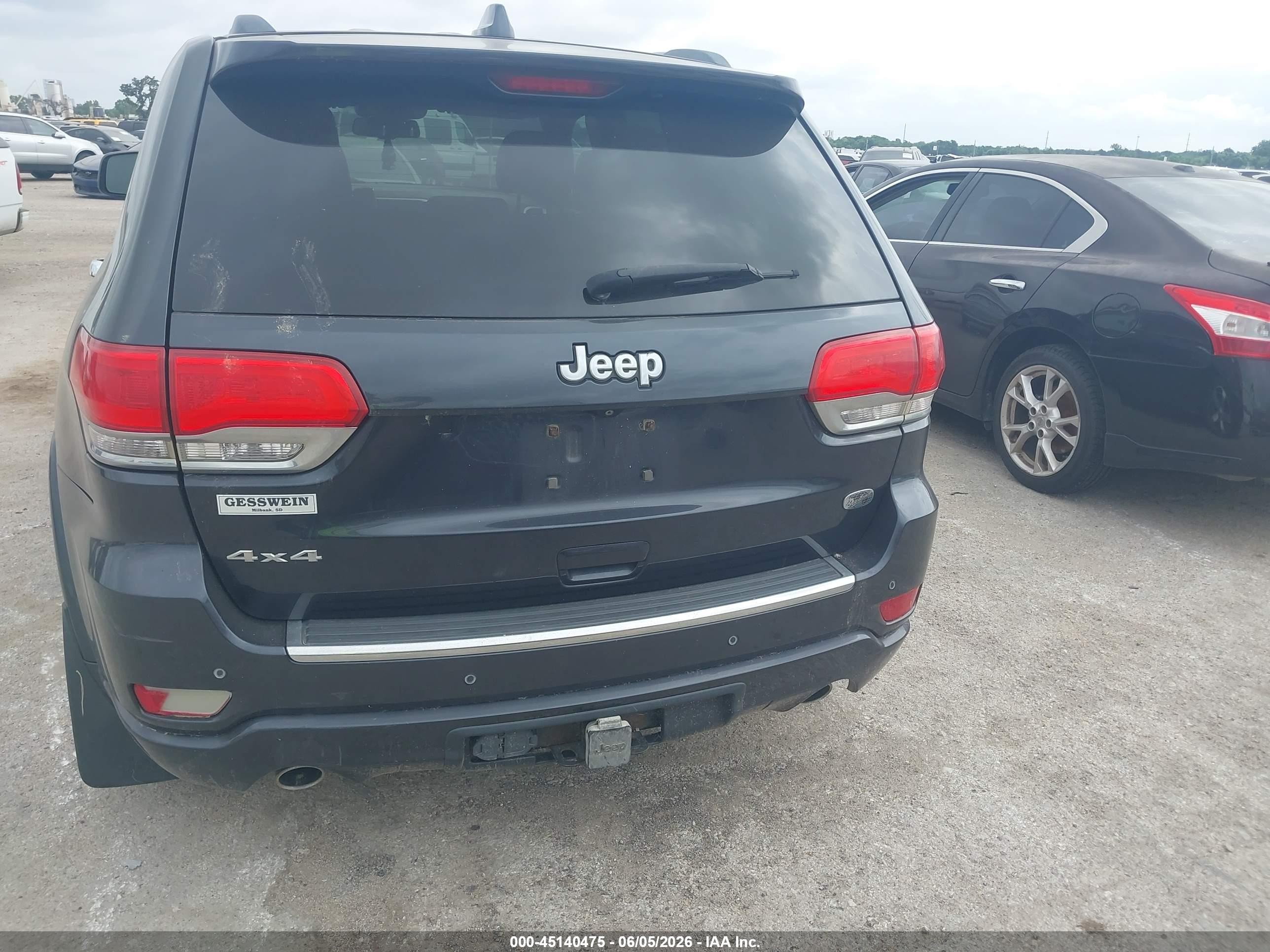2015 Jeep Grand Cherokee Overland Black vin: 1C4RJFCG3FC685019