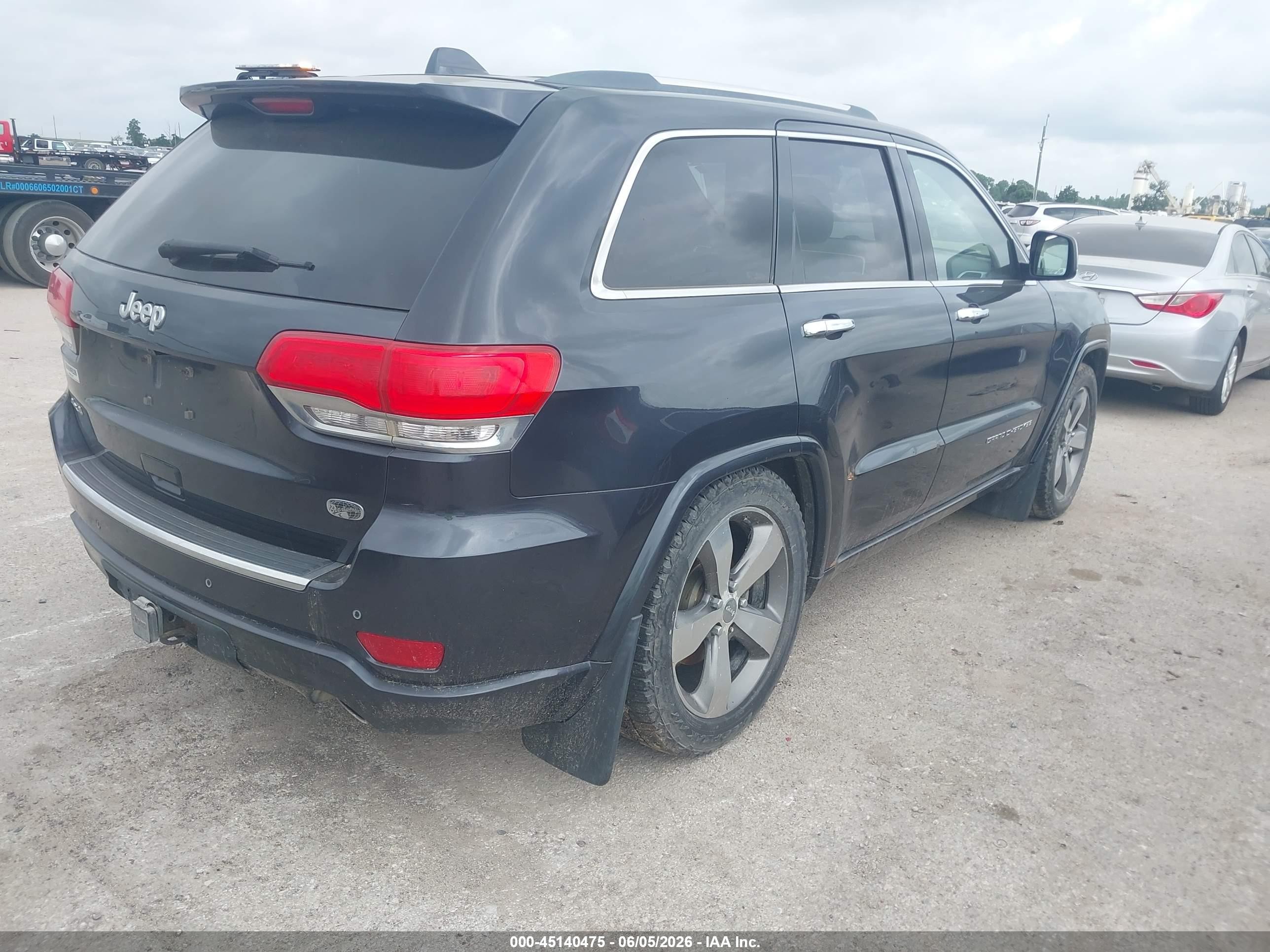2015 Jeep Grand Cherokee Overland Black vin: 1C4RJFCG3FC685019
