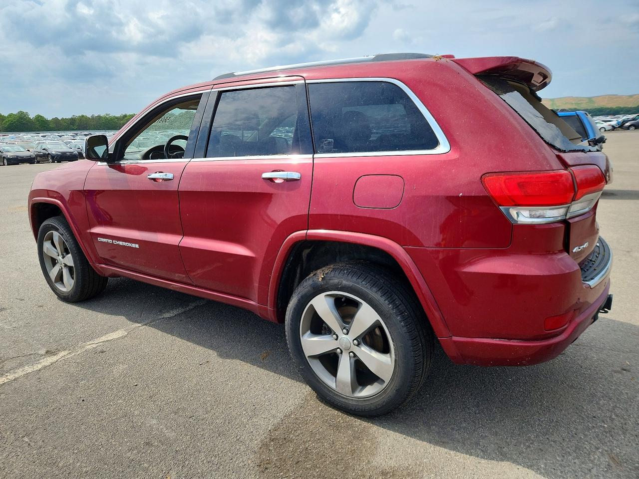 2015 Jeep Grand Cherokee Overland Red vin: 1C4RJFCG3FC950814