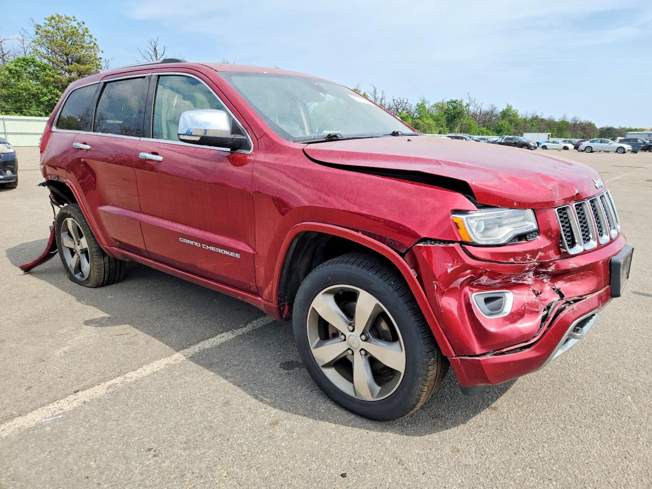 2015 Jeep Grand Cherokee Overland Red vin: 1C4RJFCG3FC950814