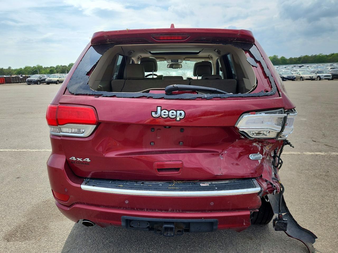 2015 Jeep Grand Cherokee Overland Red vin: 1C4RJFCG3FC950814