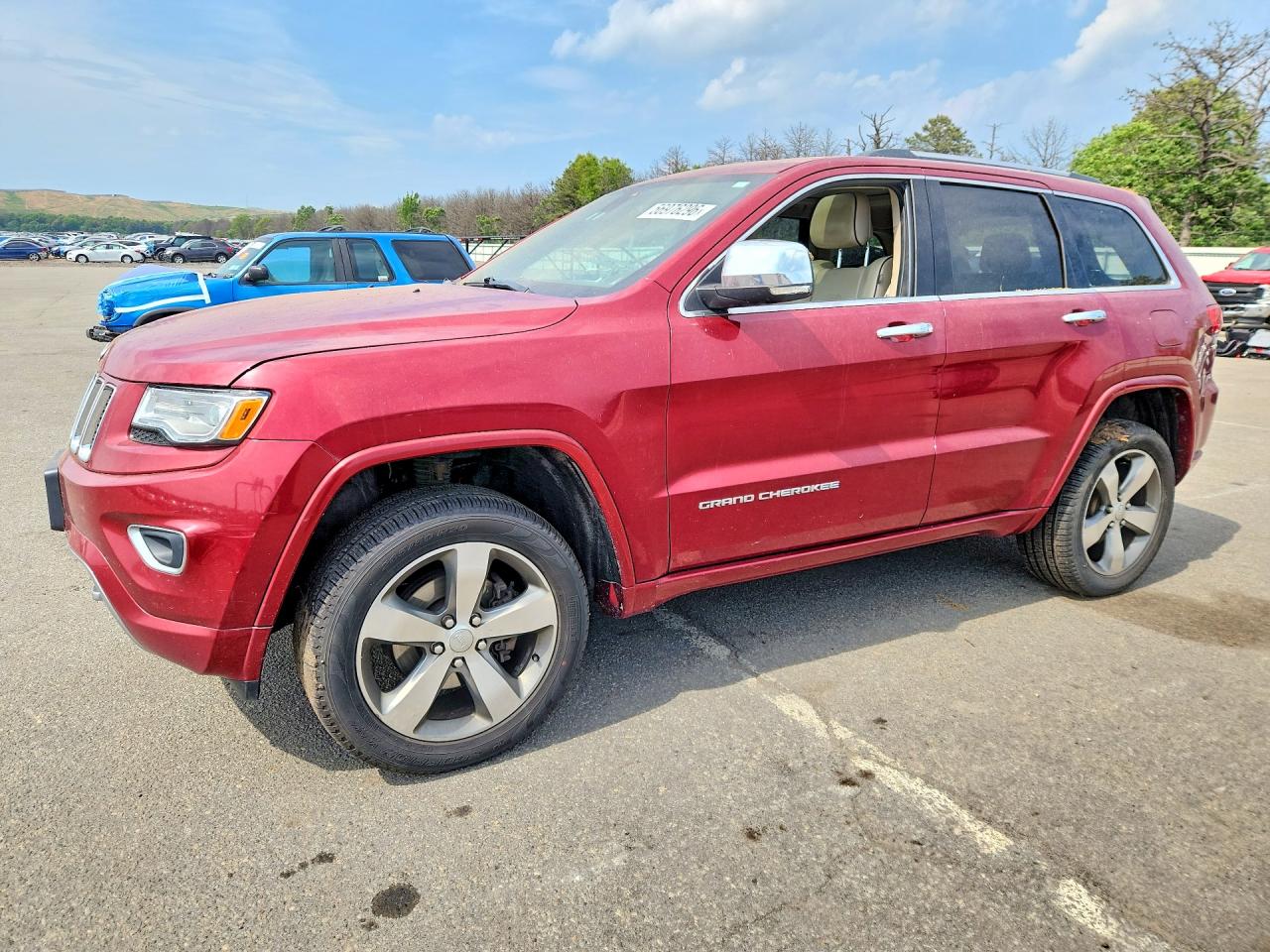 2015 Jeep Grand Cherokee Overland Red vin: 1C4RJFCG3FC950814