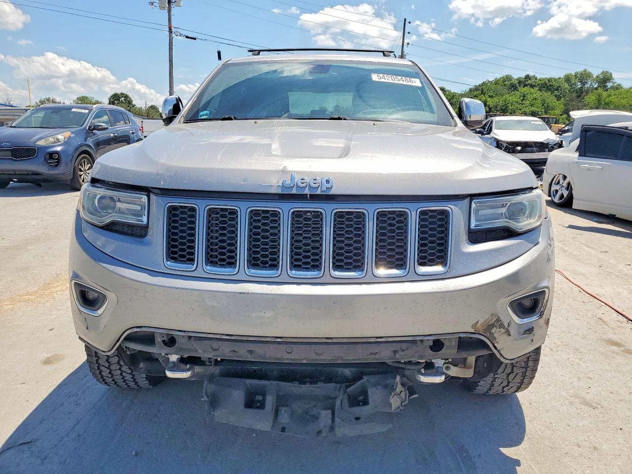 2015 Jeep Grand Cherokee Overland Silver vin: 1C4RJFCG3FC955527