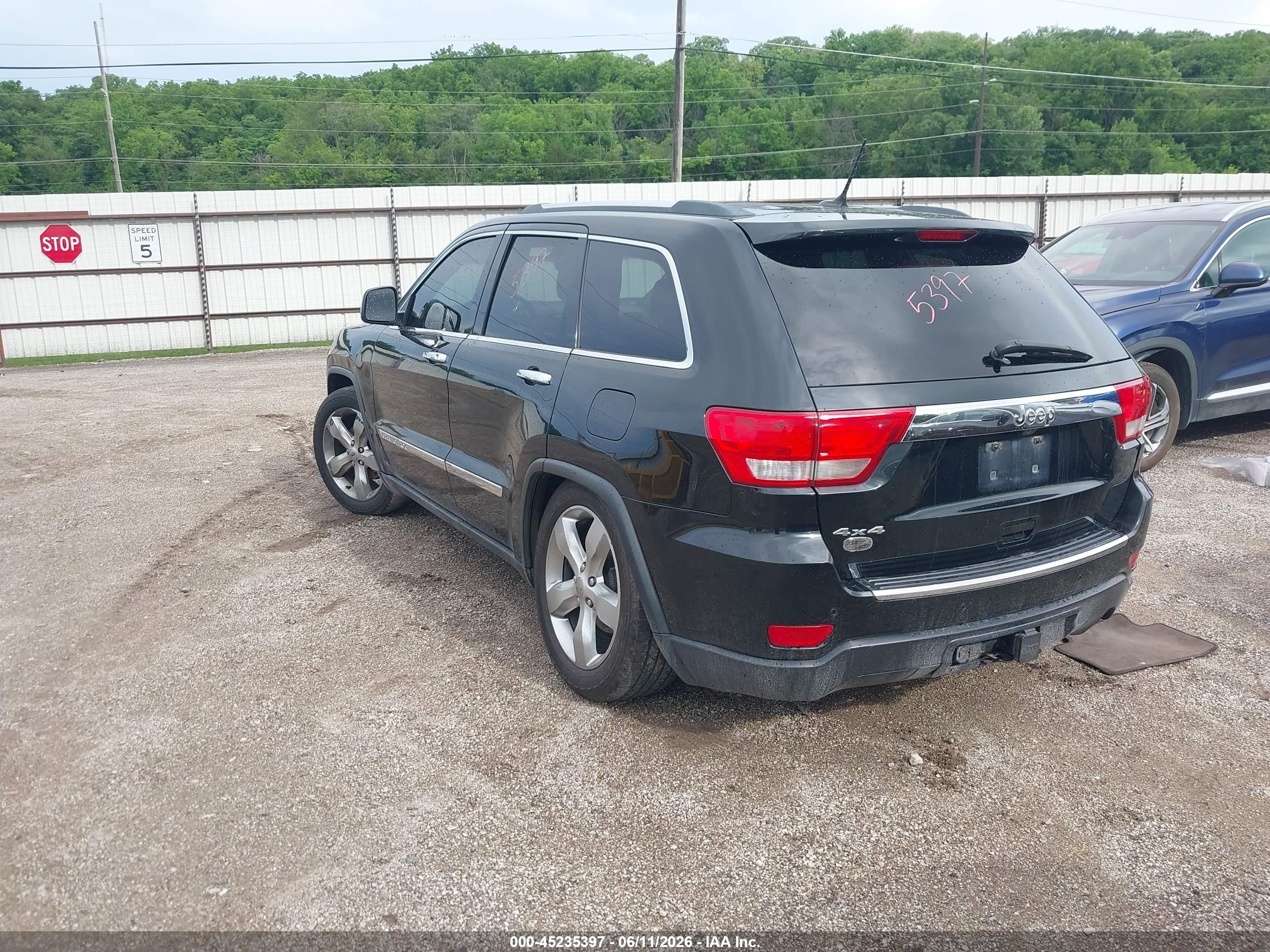 2012 Jeep Grand Cherokee Overland Black vin: 1C4RJFCG4CC272523