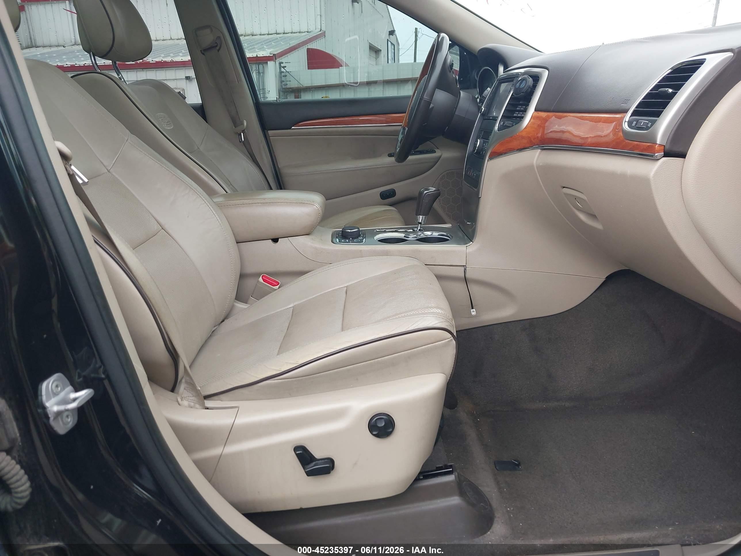 2012 Jeep Grand Cherokee Overland Black vin: 1C4RJFCG4CC272523