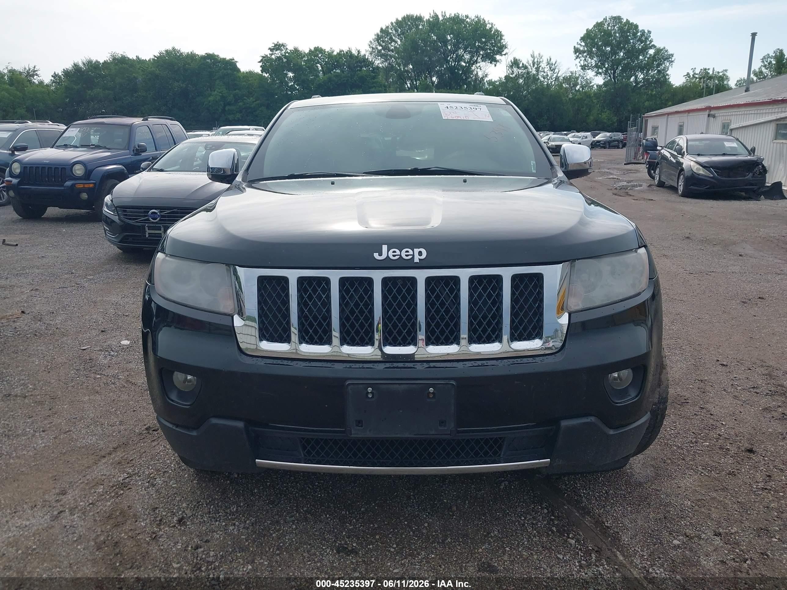 2012 Jeep Grand Cherokee Overland Black vin: 1C4RJFCG4CC272523