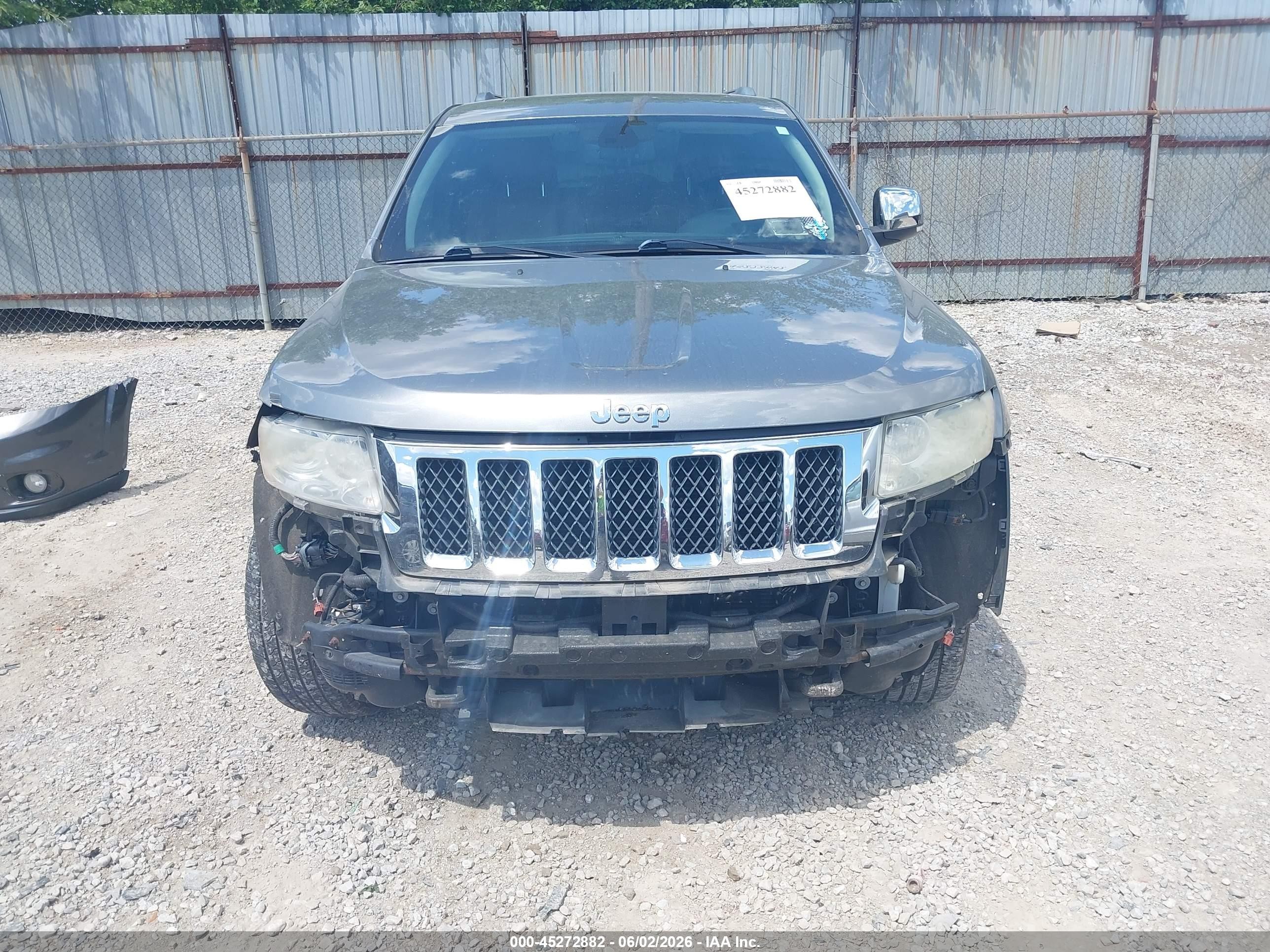 2012 Jeep Grand Cherokee Overland Серый vin: 1C4RJFCG4CC325415