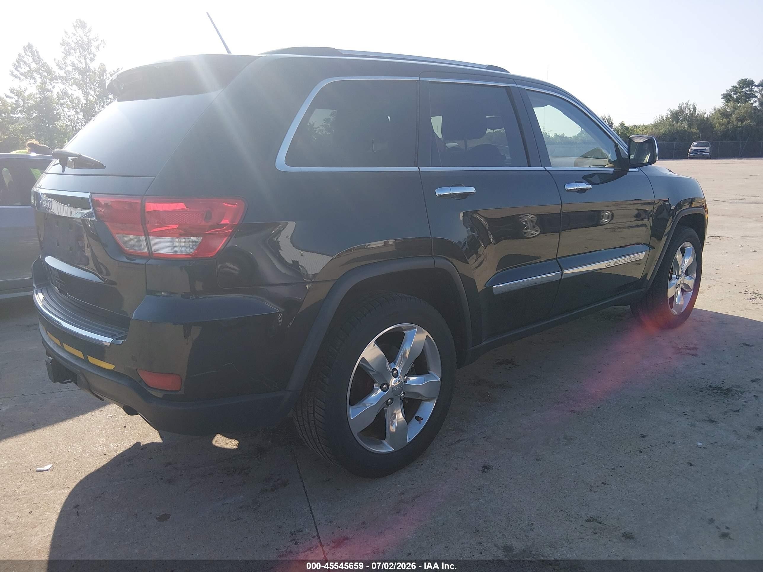 2013 Jeep Grand Cherokee Overland Summit Black vin: 1C4RJFCG4DC655105