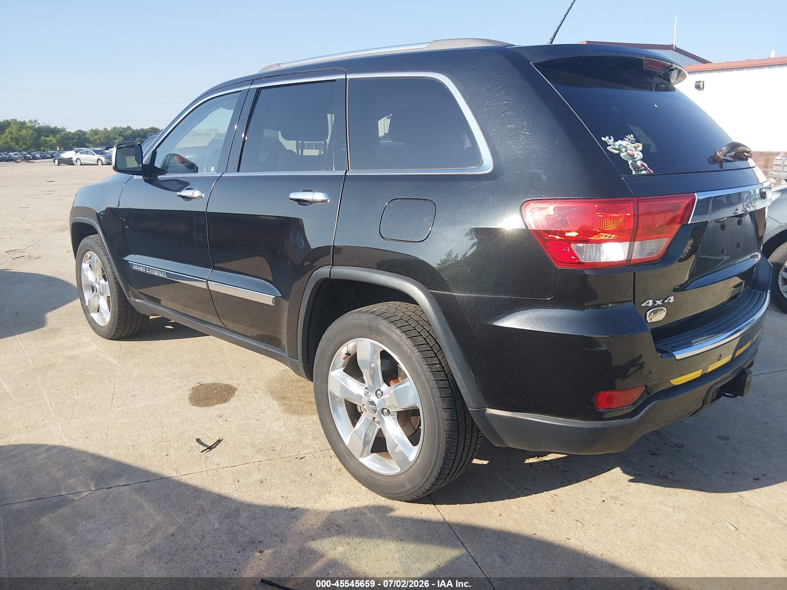 2013 Jeep Grand Cherokee Overland Summit Black vin: 1C4RJFCG4DC655105