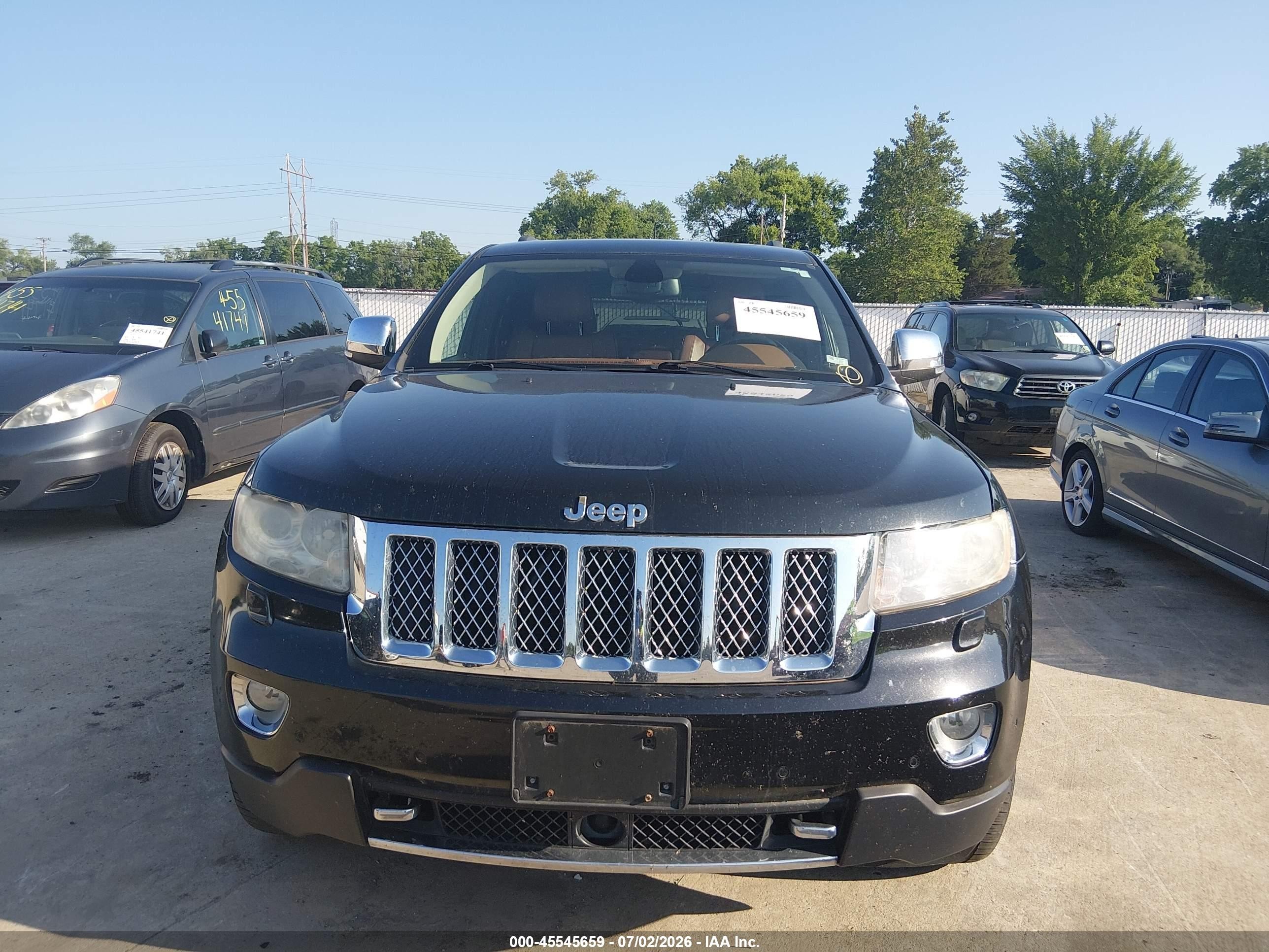 2013 Jeep Grand Cherokee Overland Summit Black vin: 1C4RJFCG4DC655105