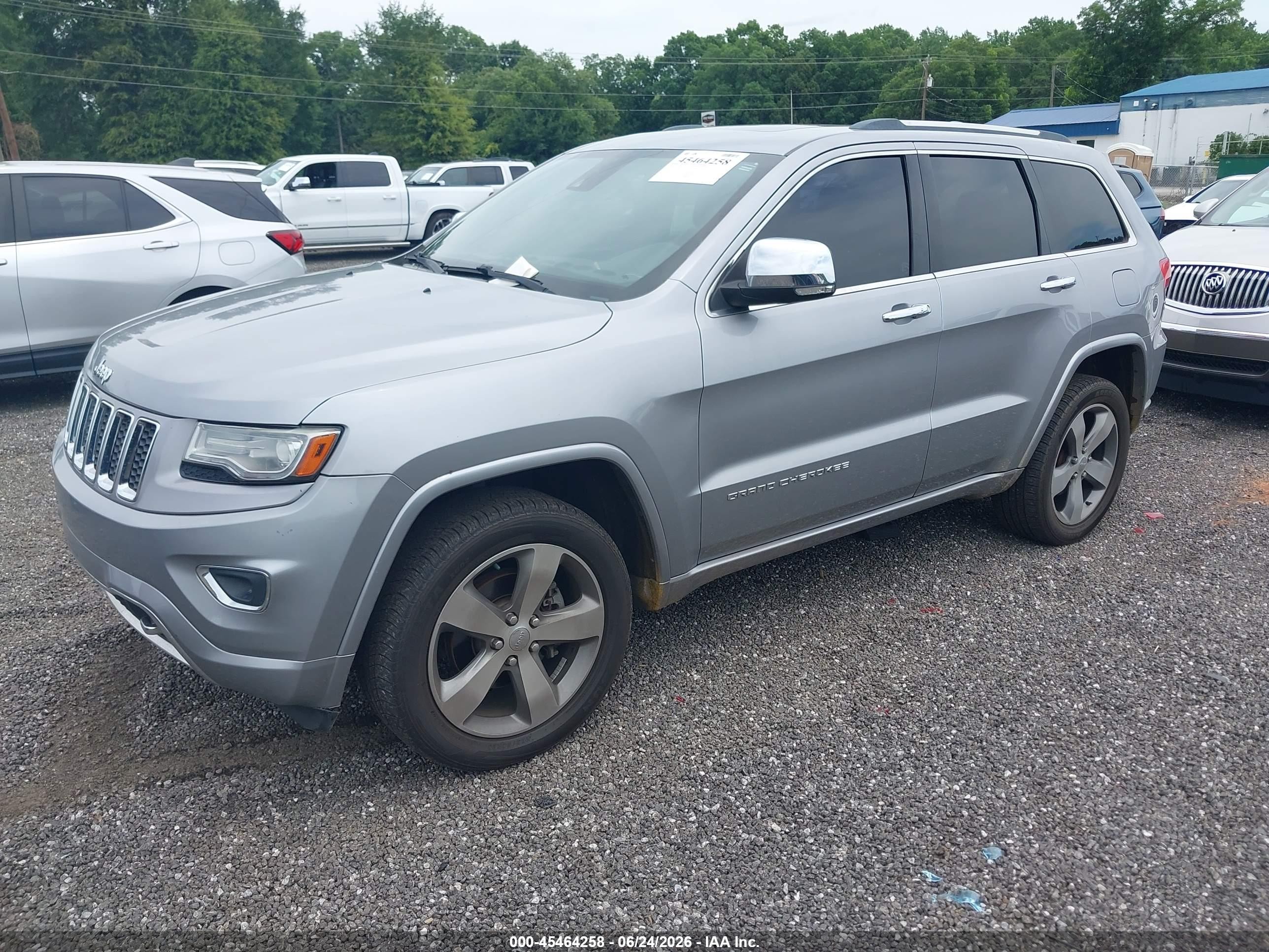 2014 Jeep Grand Cherokee Overland Silver vin: 1C4RJFCG4EC255272