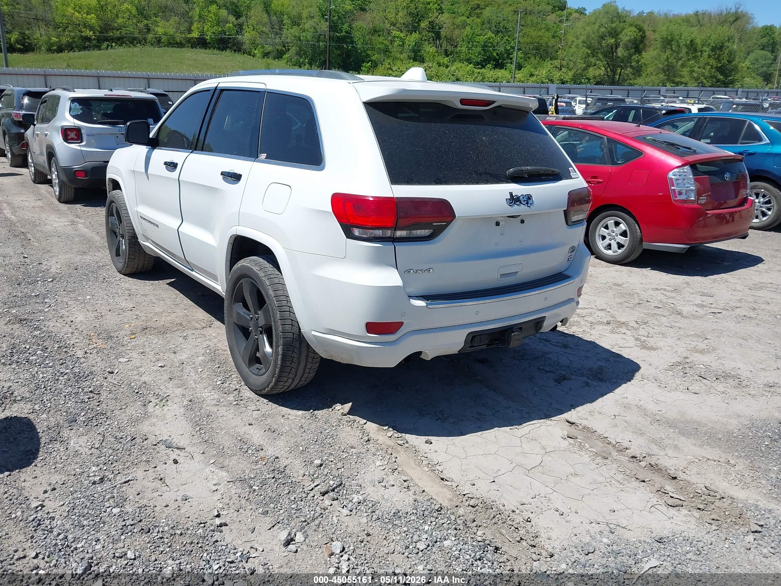 2014 Jeep Grand Cherokee Overland White vin: 1C4RJFCG4EC311811