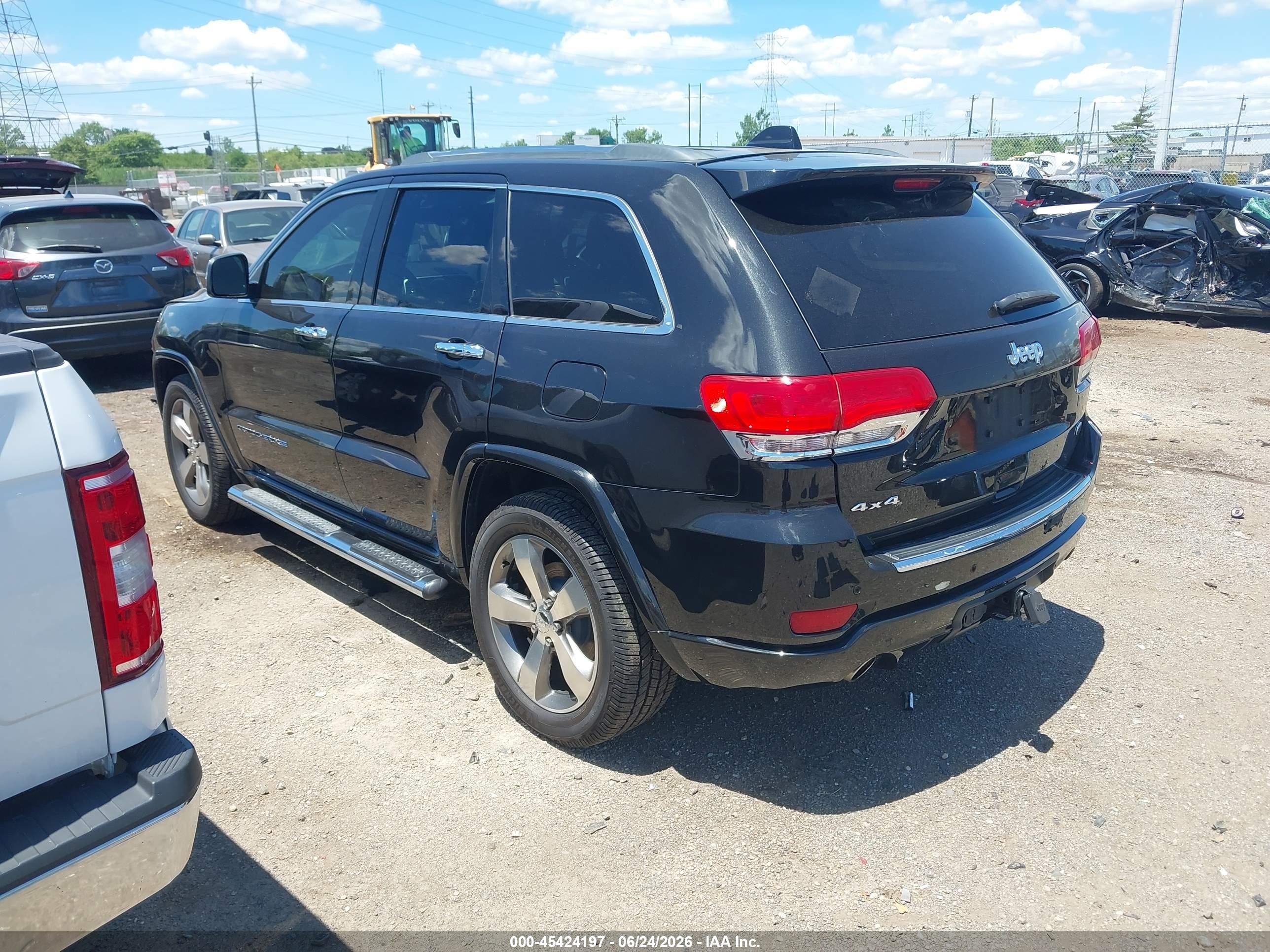 2014 Jeep Grand Cherokee Overland Black vin: 1C4RJFCG4EC339723