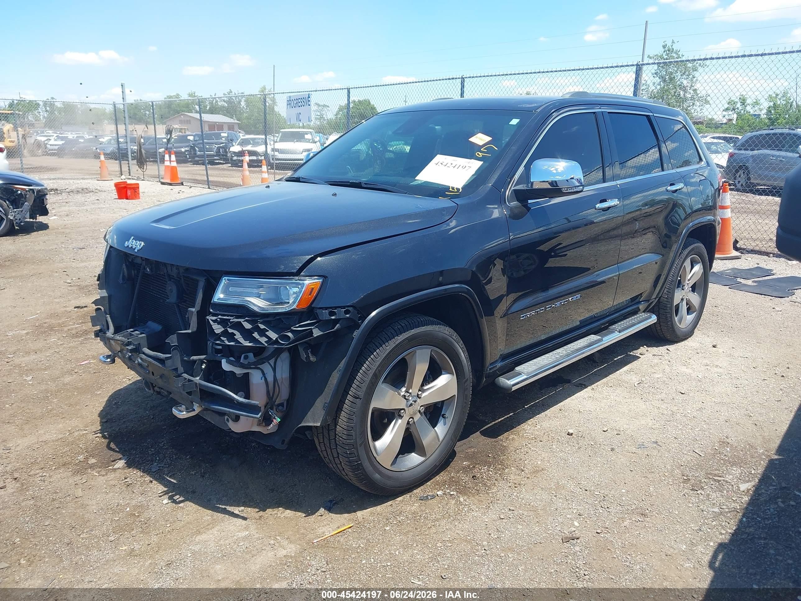 2014 Jeep Grand Cherokee Overland Black vin: 1C4RJFCG4EC339723