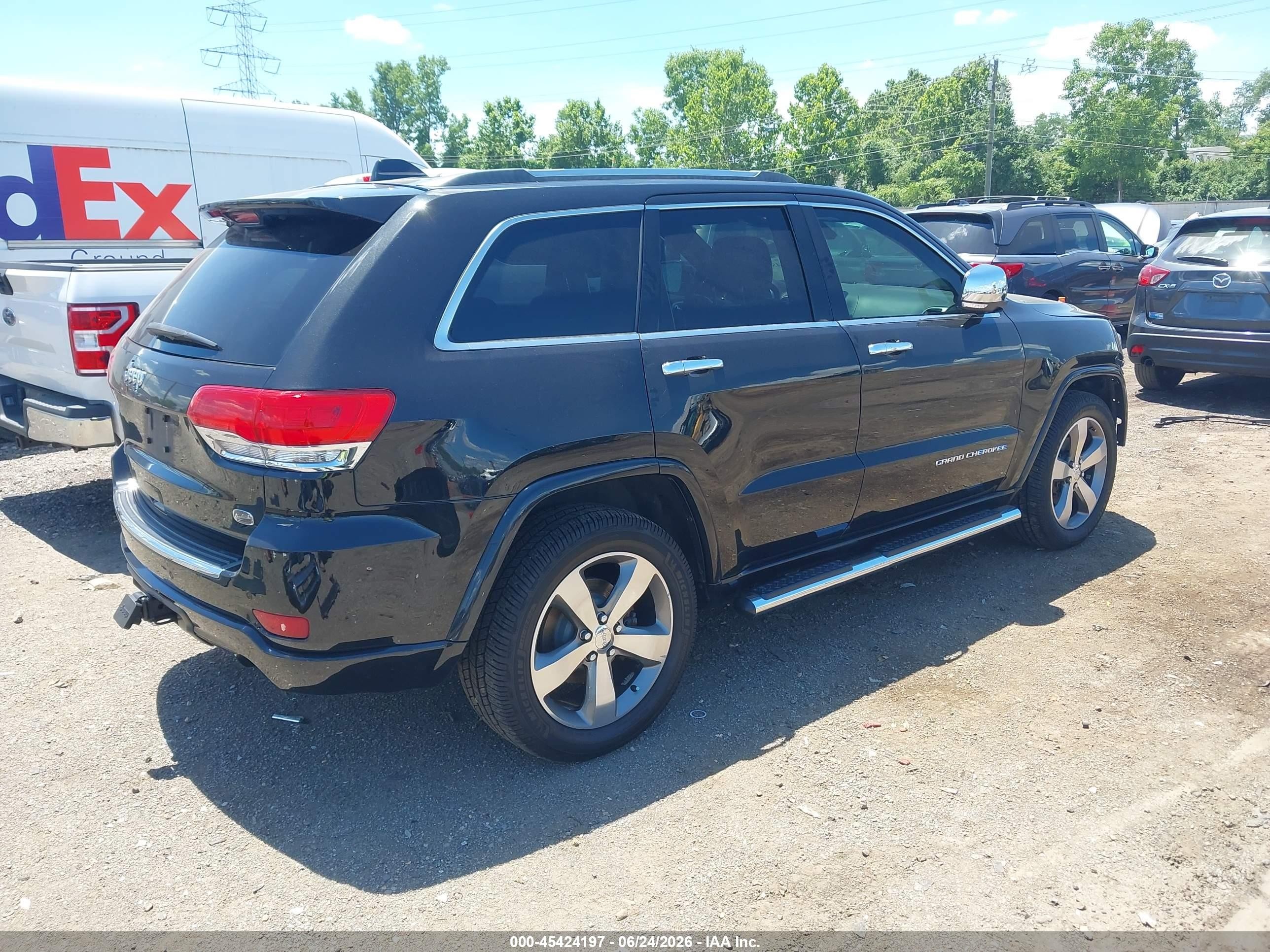 2014 Jeep Grand Cherokee Overland Black vin: 1C4RJFCG4EC339723