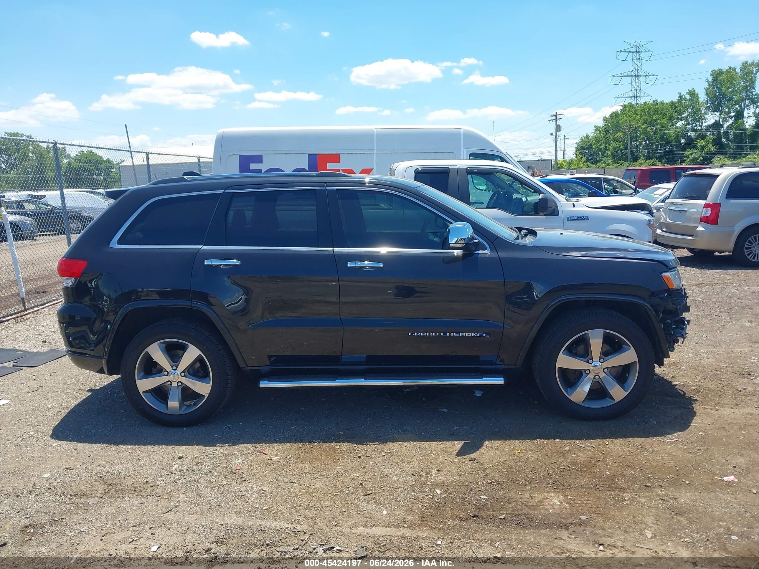 2014 Jeep Grand Cherokee Overland Black vin: 1C4RJFCG4EC339723