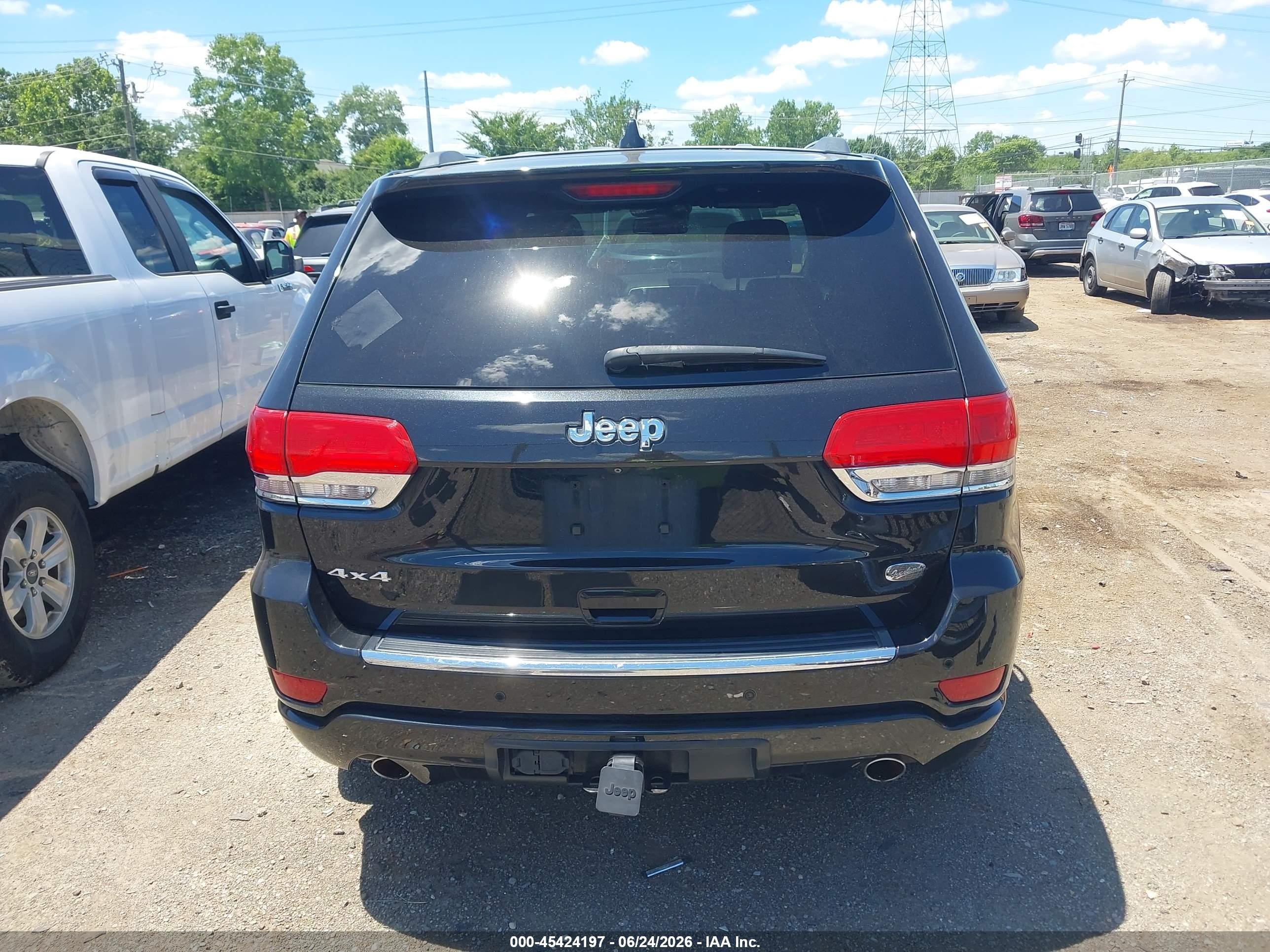2014 Jeep Grand Cherokee Overland Black vin: 1C4RJFCG4EC339723