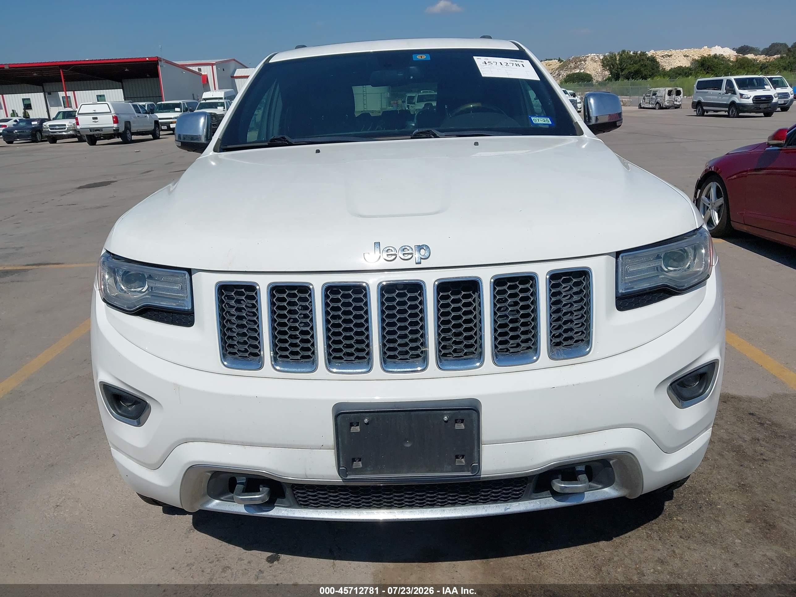 2014 Jeep Grand Cherokee Overland White vin: 1C4RJFCG4EC386427