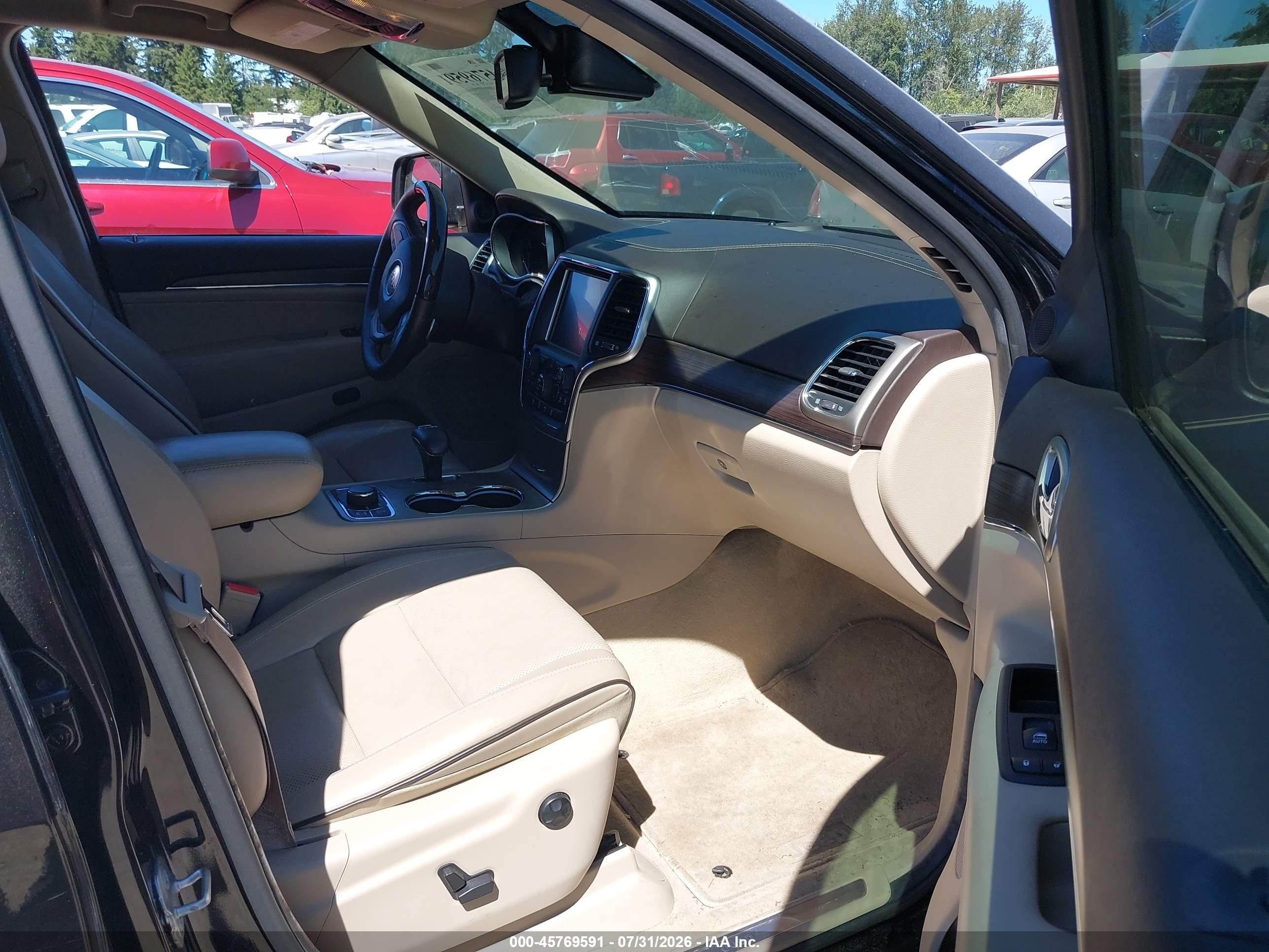 2014 Jeep Grand Cherokee Overland Black vin: 1C4RJFCG4EC460364