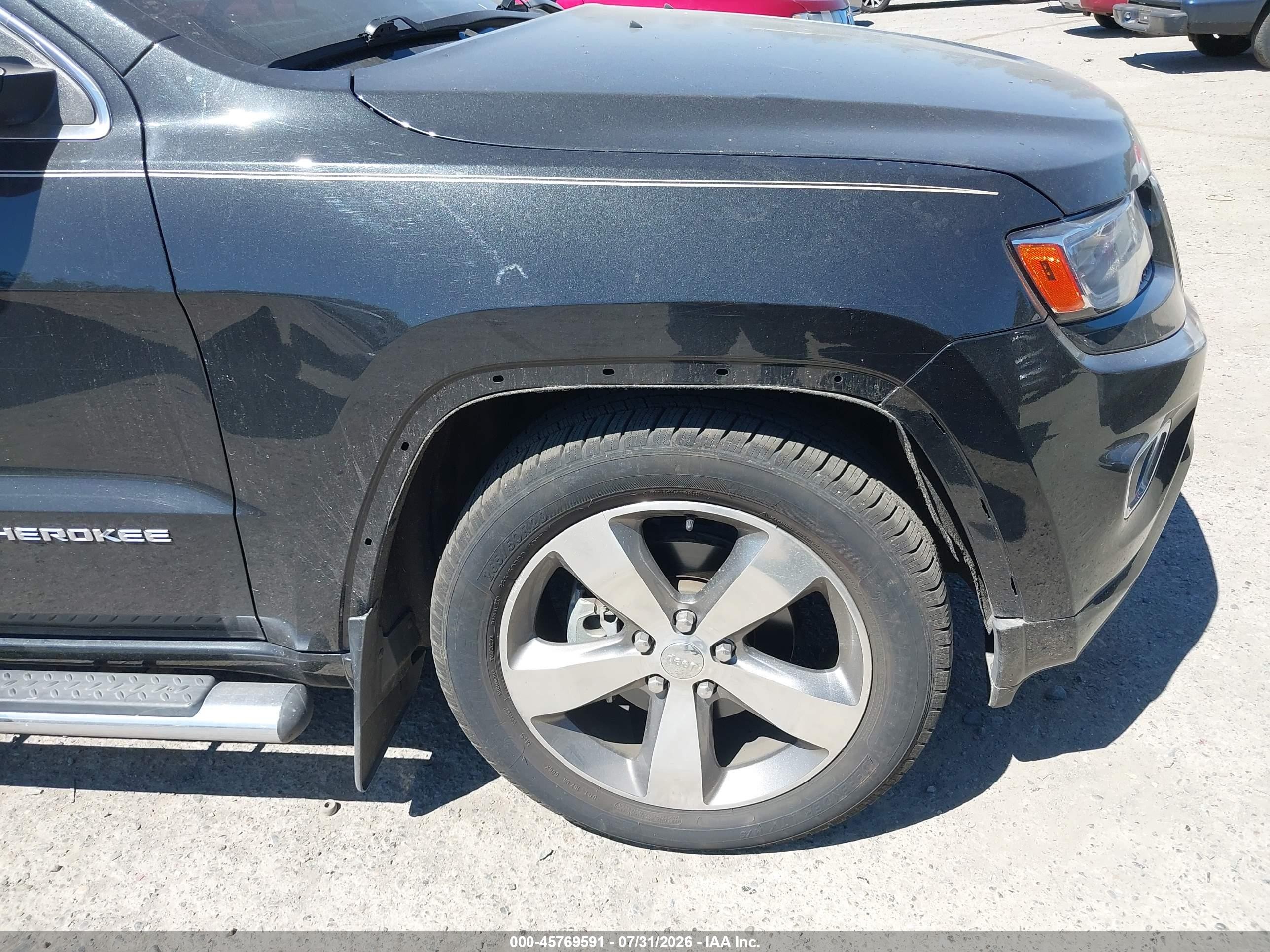 2014 Jeep Grand Cherokee Overland Black vin: 1C4RJFCG4EC460364
