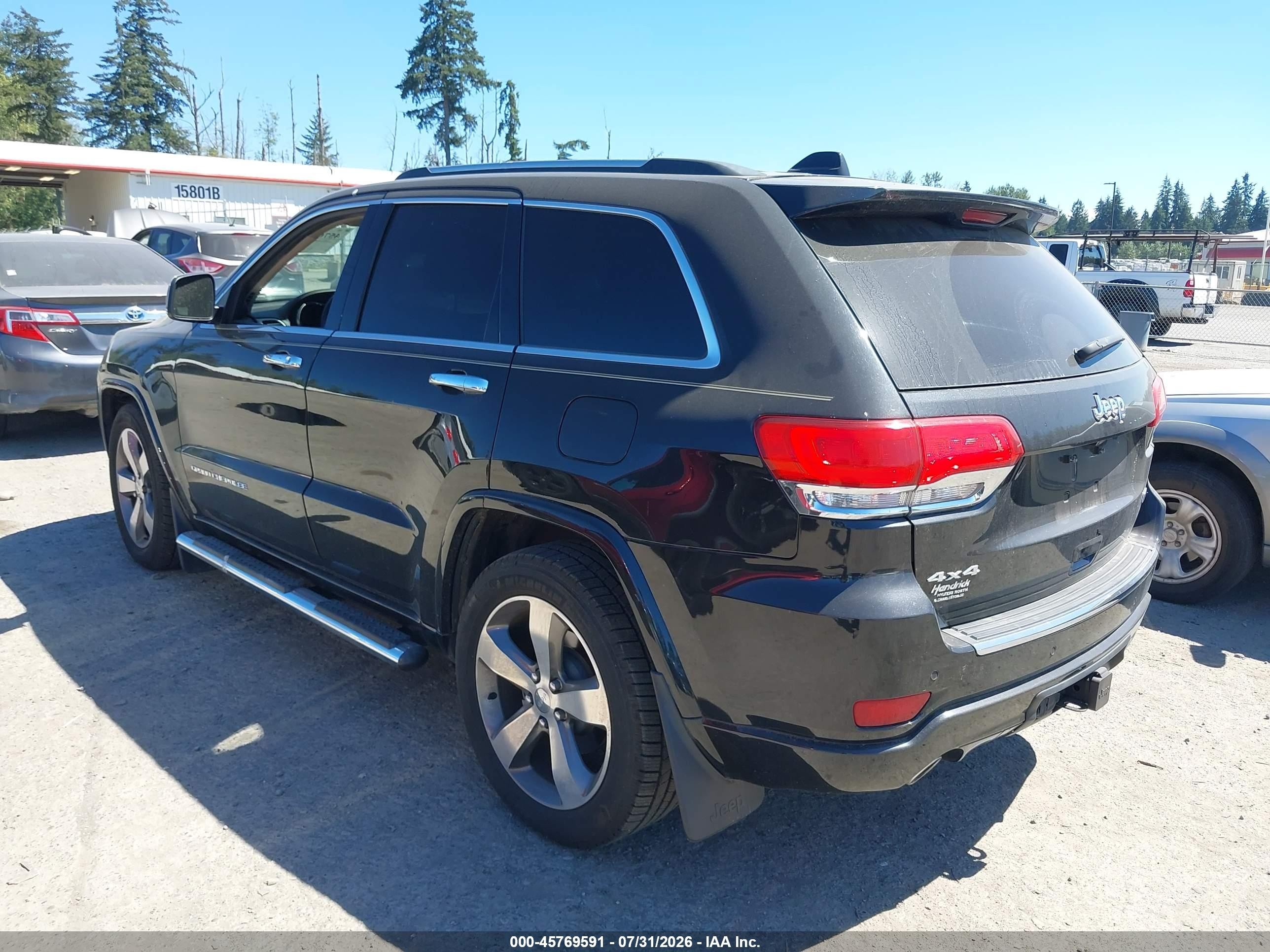 2014 Jeep Grand Cherokee Overland Black vin: 1C4RJFCG4EC460364
