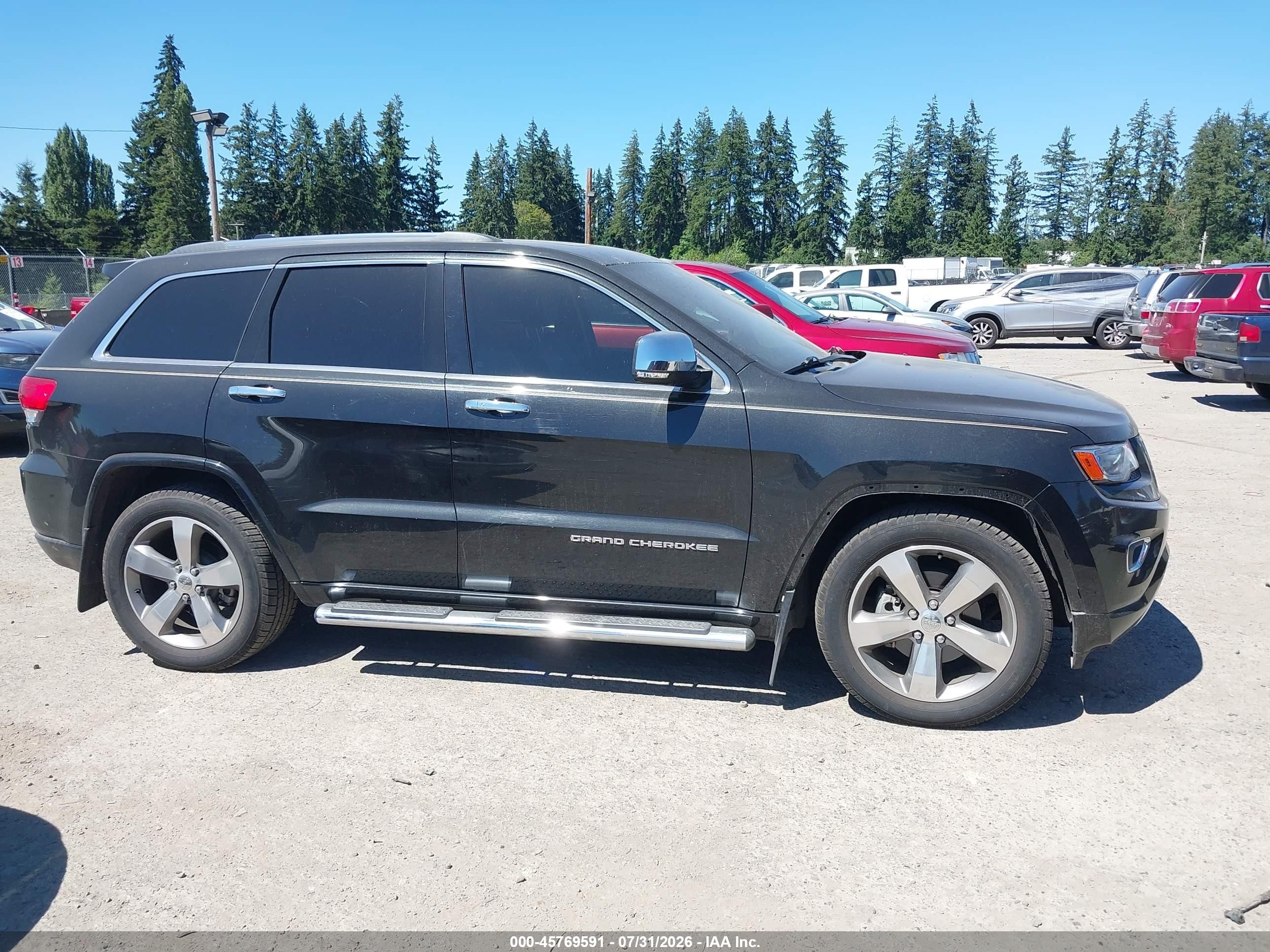 2014 Jeep Grand Cherokee Overland Black vin: 1C4RJFCG4EC460364