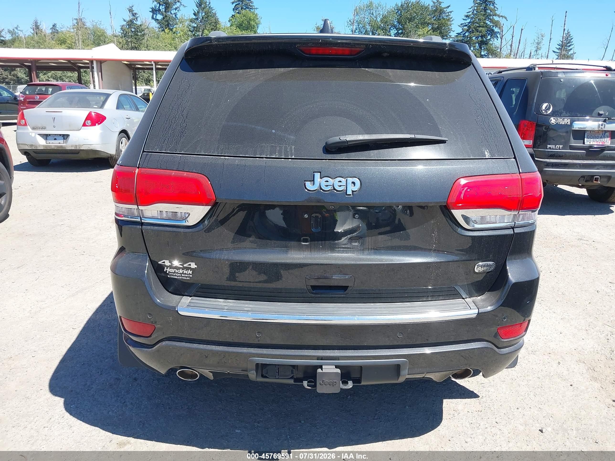 2014 Jeep Grand Cherokee Overland Black vin: 1C4RJFCG4EC460364