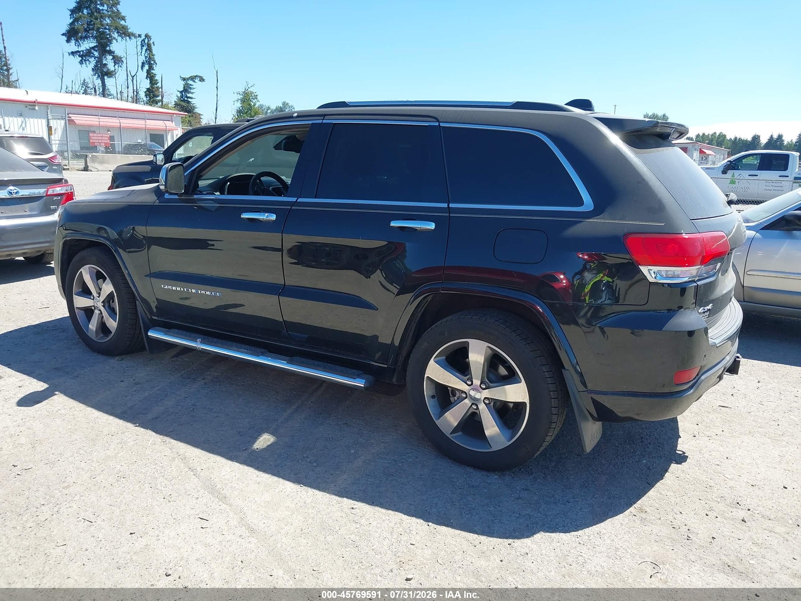 2014 Jeep Grand Cherokee Overland Black vin: 1C4RJFCG4EC460364