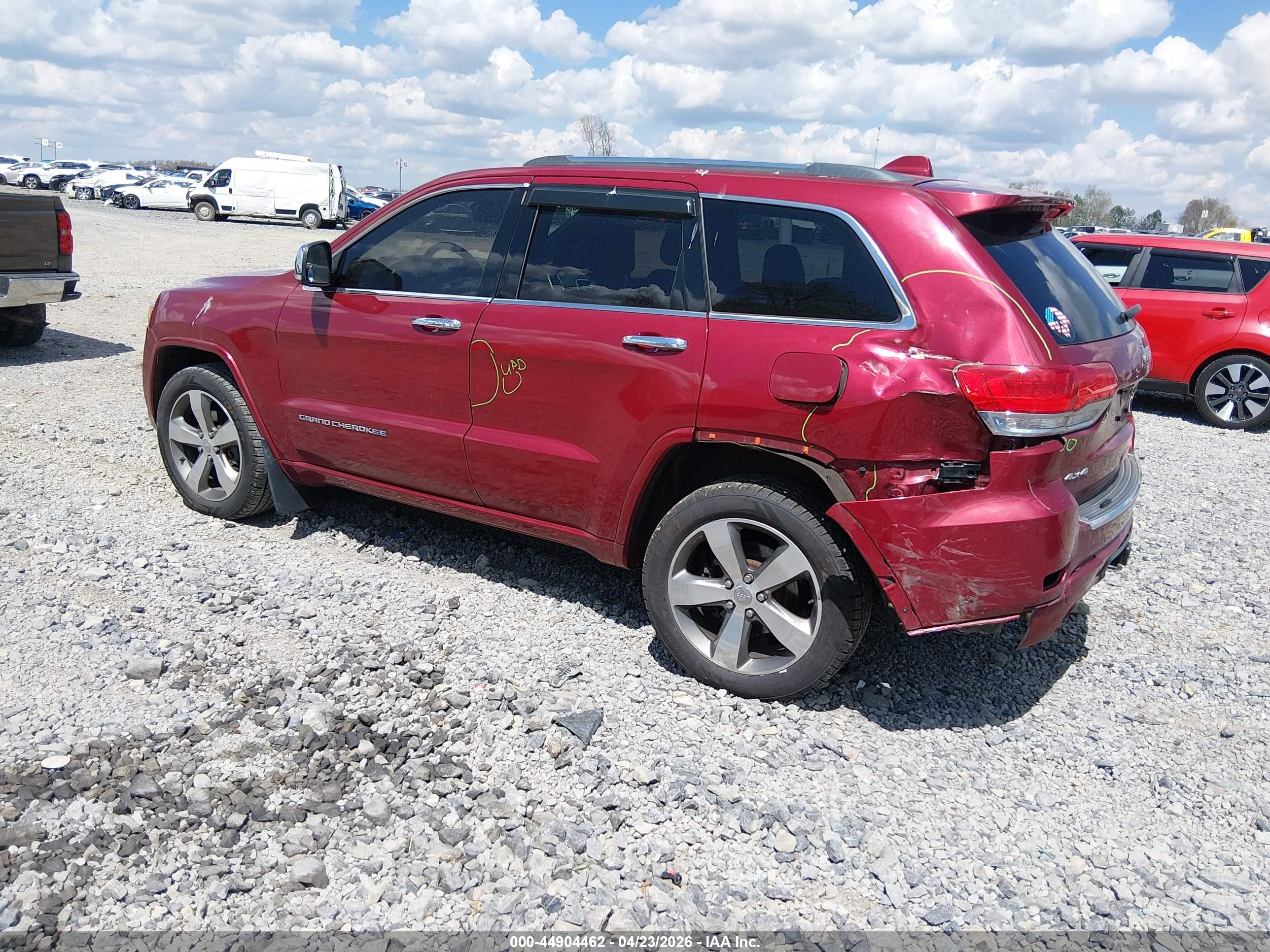 2014 Jeep Grand Cherokee Overland Red vin: 1C4RJFCG4EC554678