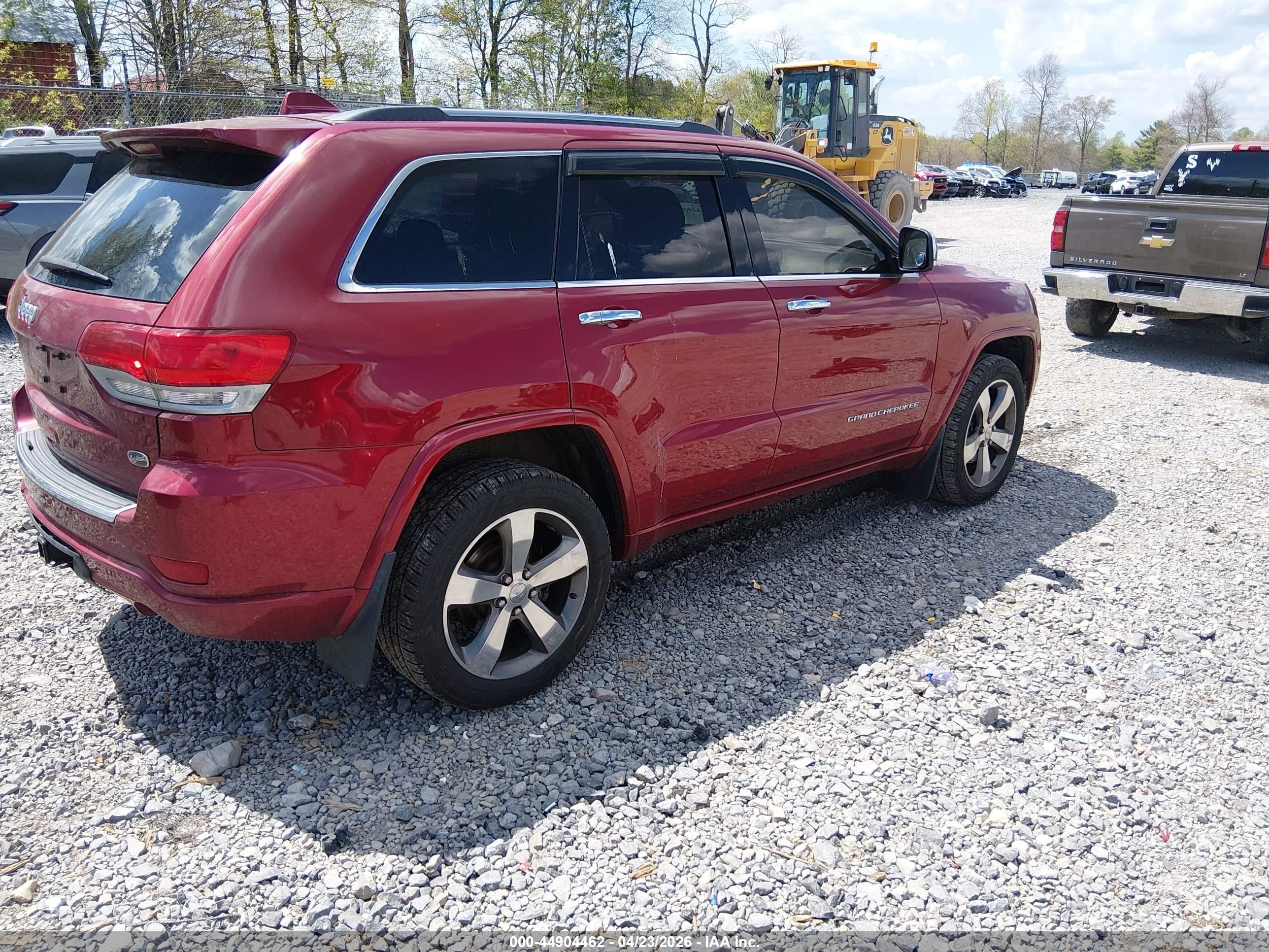 2014 Jeep Grand Cherokee Overland Red vin: 1C4RJFCG4EC554678