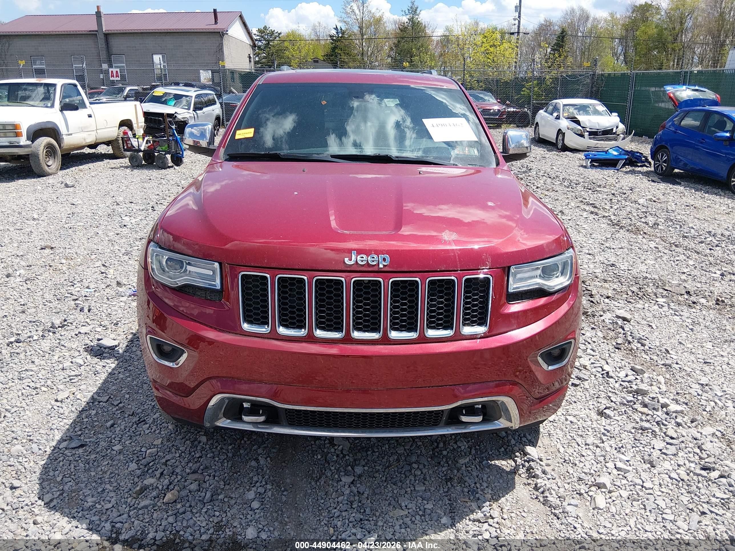2014 Jeep Grand Cherokee Overland Red vin: 1C4RJFCG4EC554678