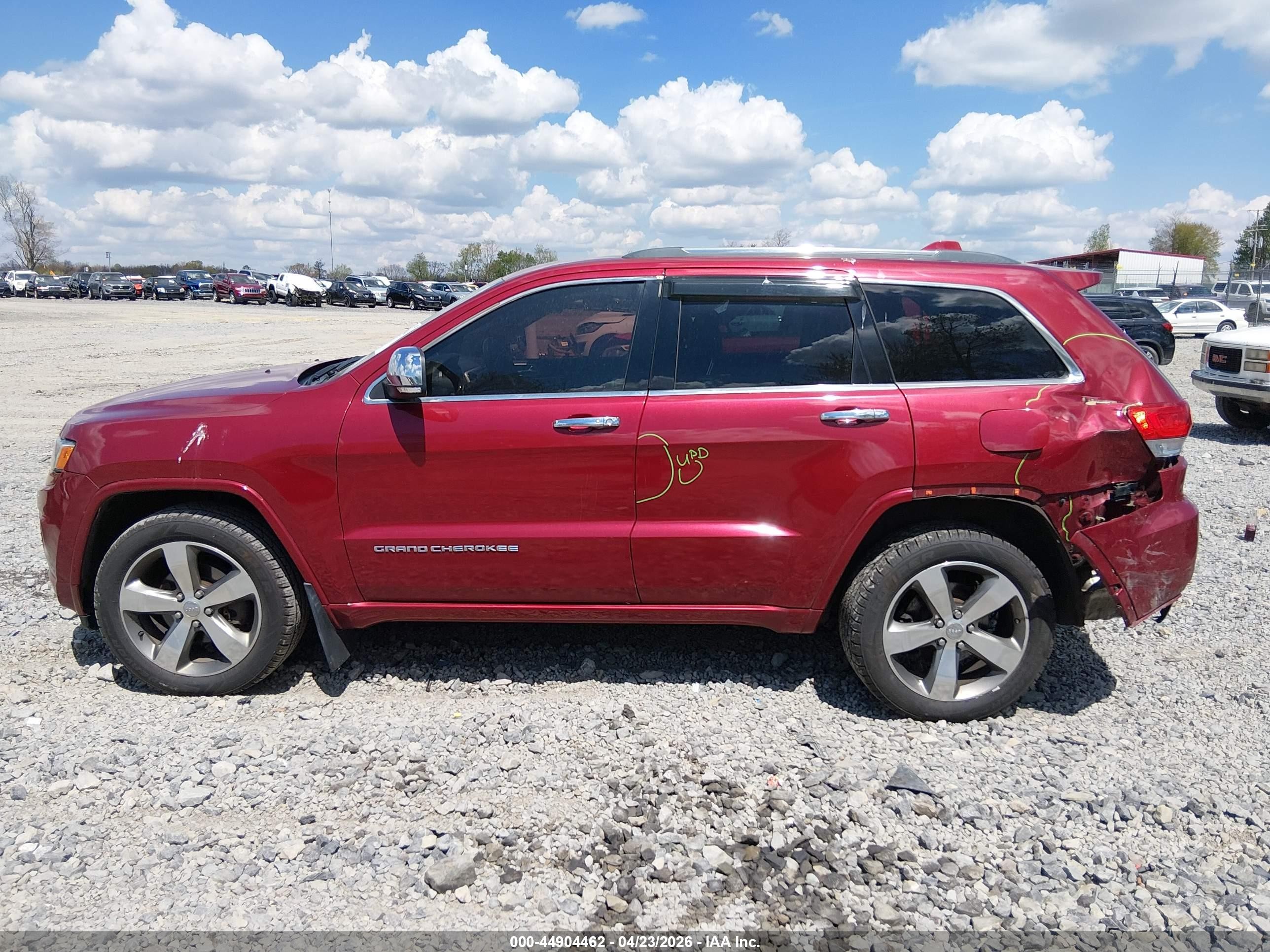 2014 Jeep Grand Cherokee Overland Red vin: 1C4RJFCG4EC554678