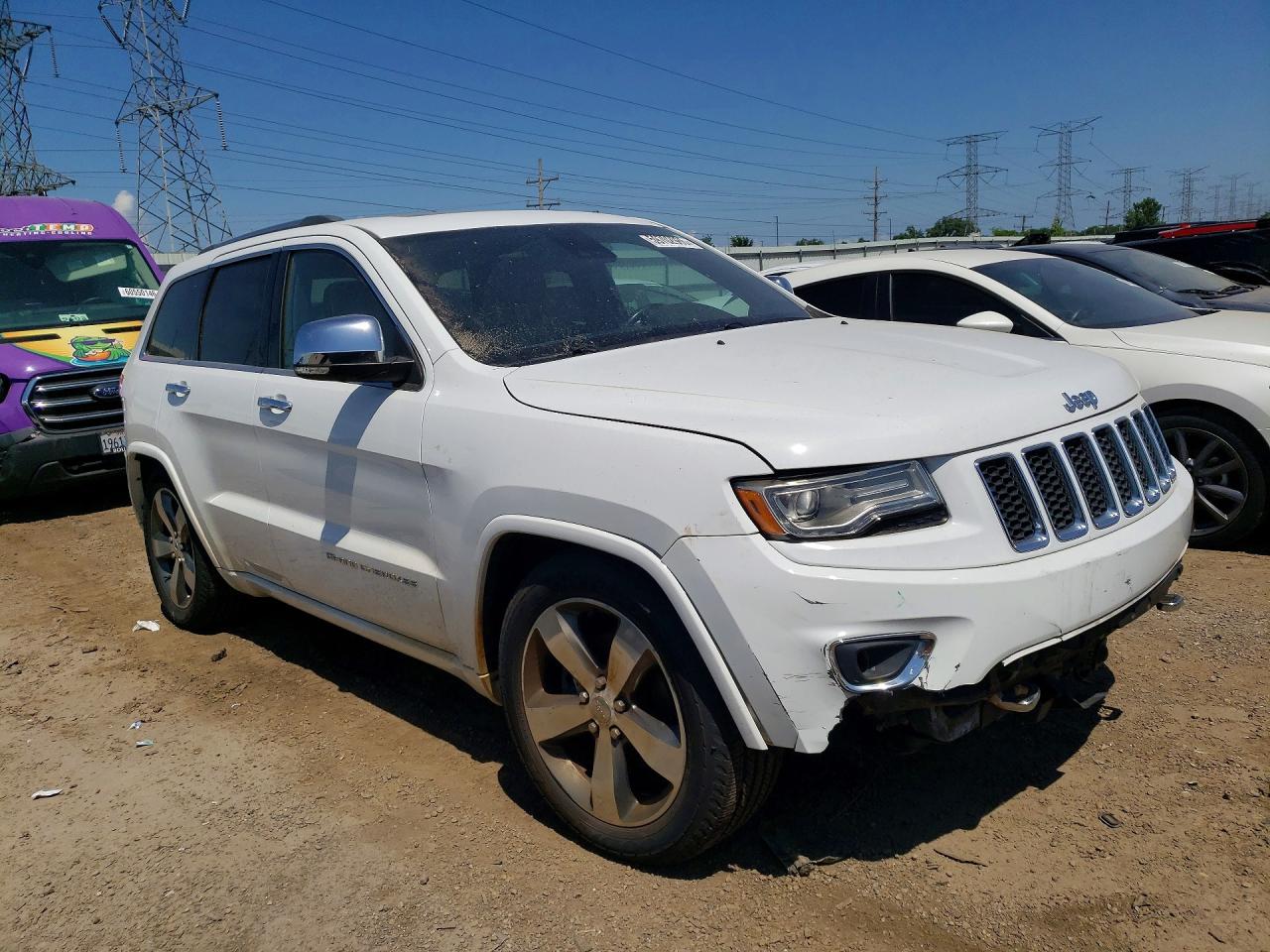 2014 Jeep Grand Cherokee Overland White vin: 1C4RJFCG4EC570248