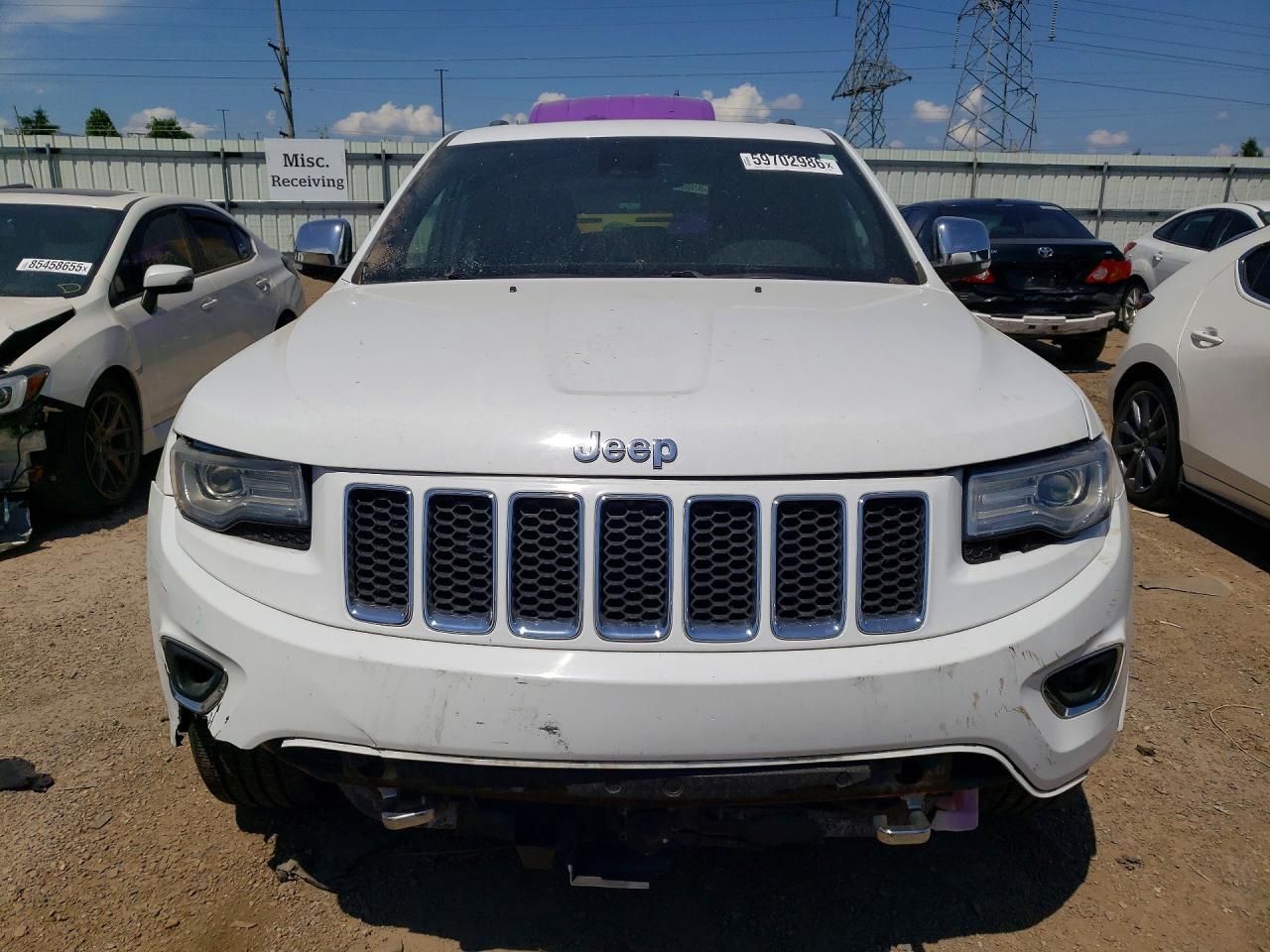2014 Jeep Grand Cherokee Overland White vin: 1C4RJFCG4EC570248
