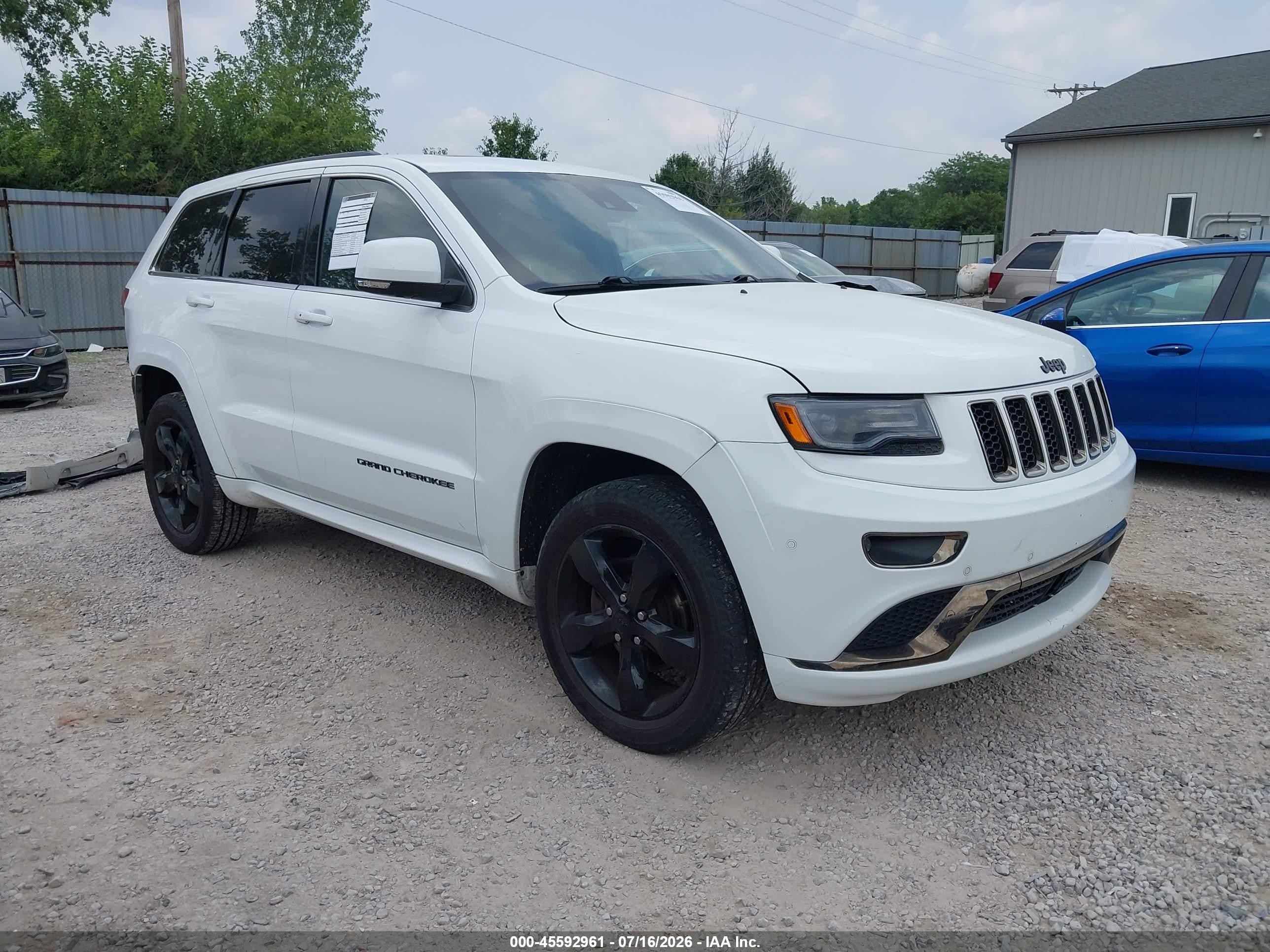 2015 Jeep Grand Cherokee High Altitude Белый vin: 1C4RJFCG4FC130757